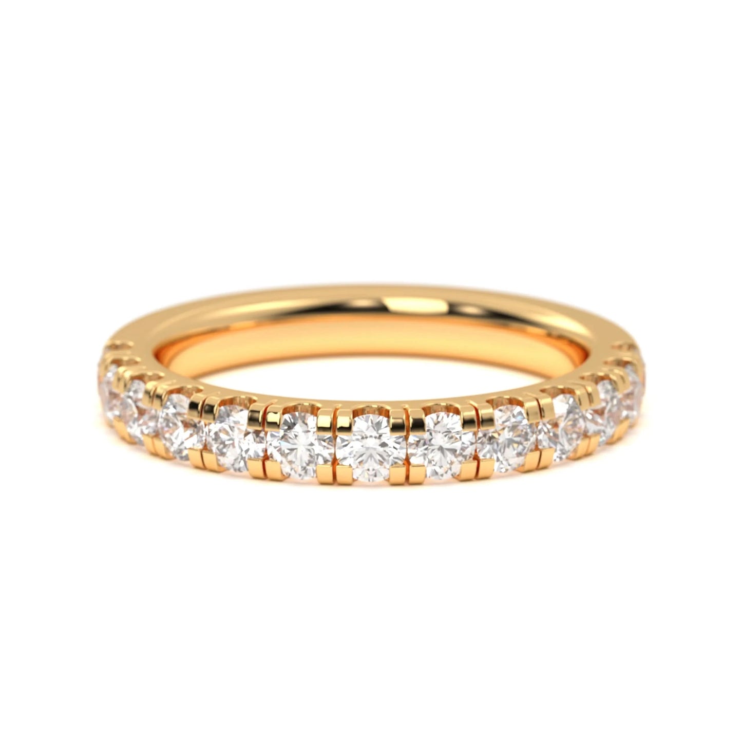 silver Classic Diamond Band Ring