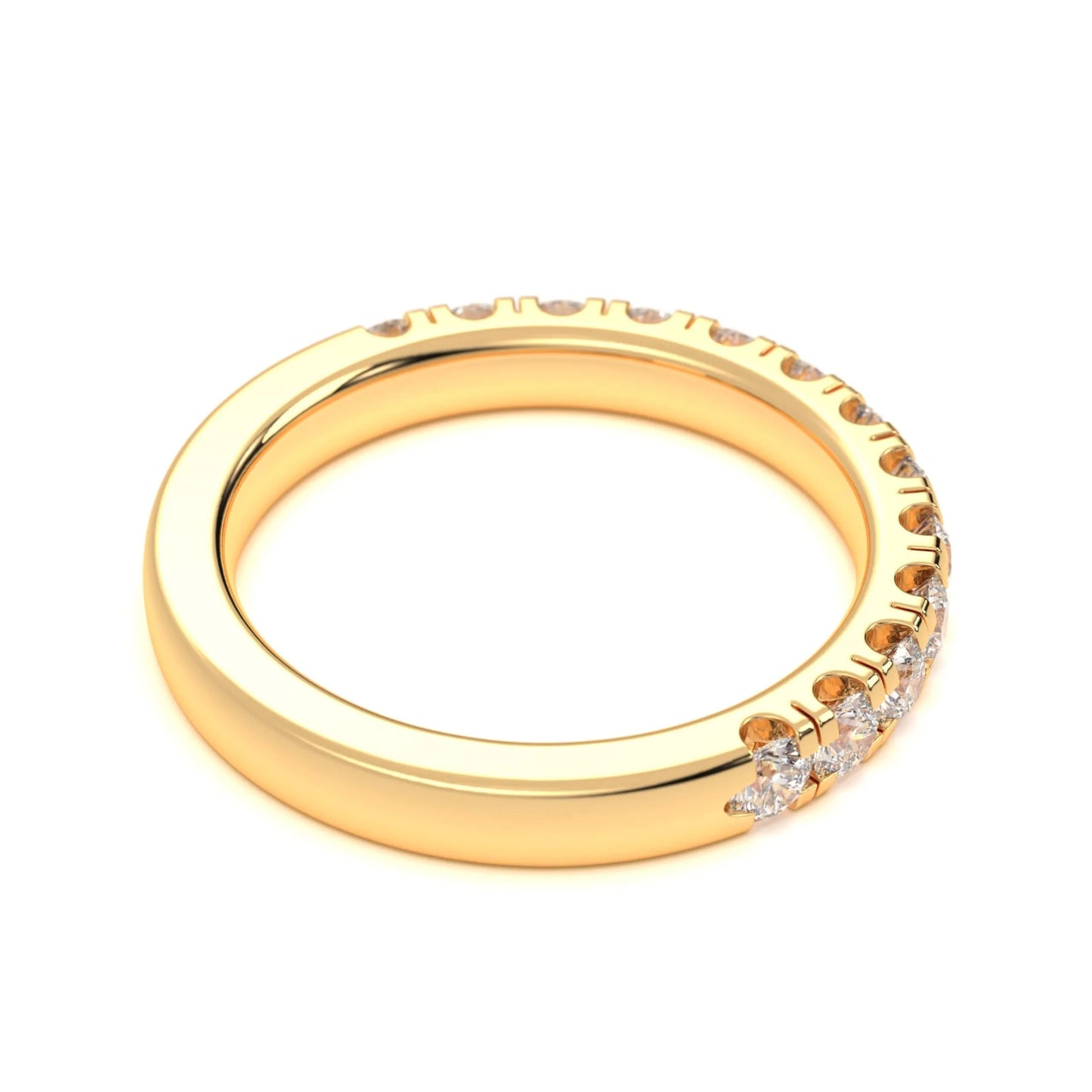 silver Classic Diamond Band Ring