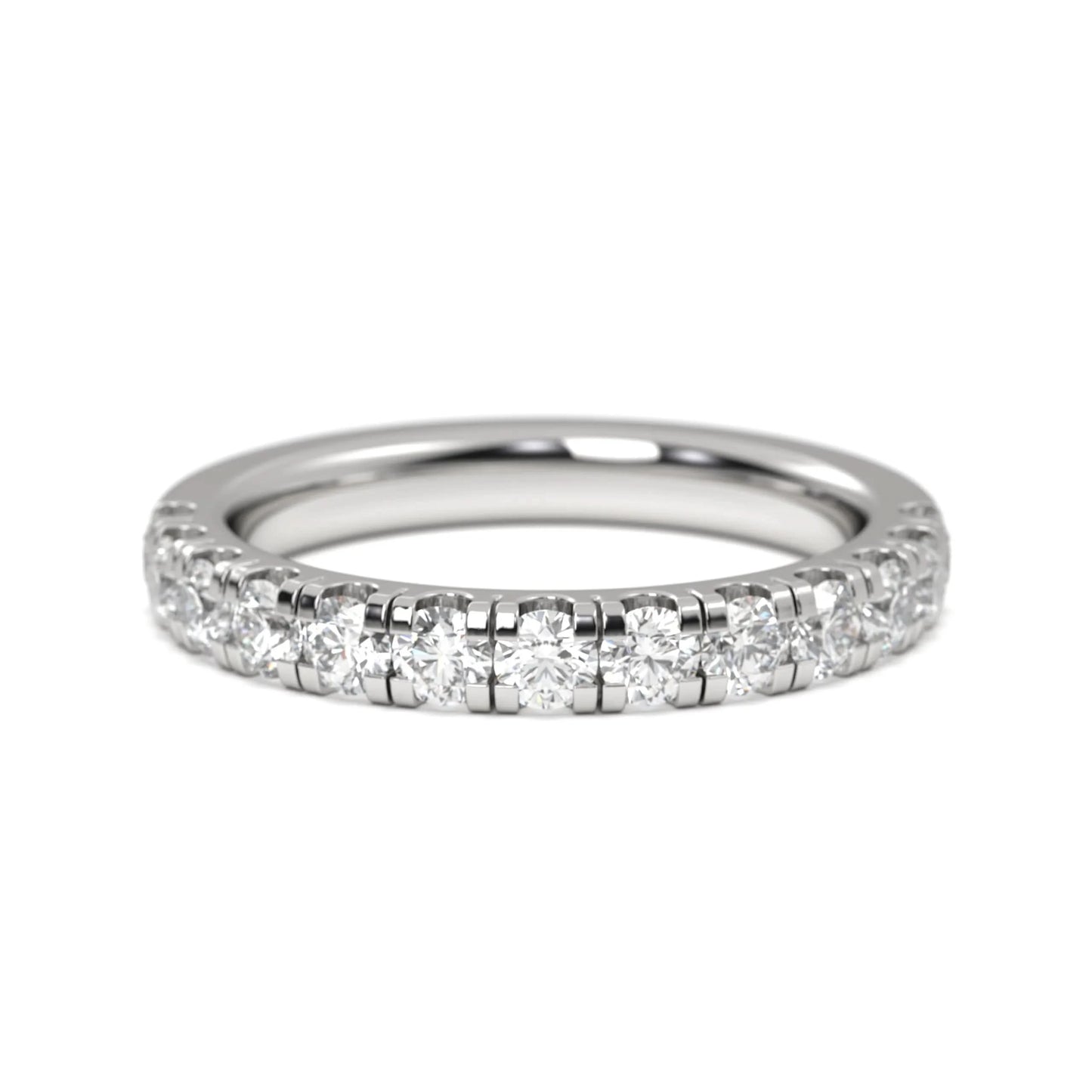 silver Classic Diamond Band Ring