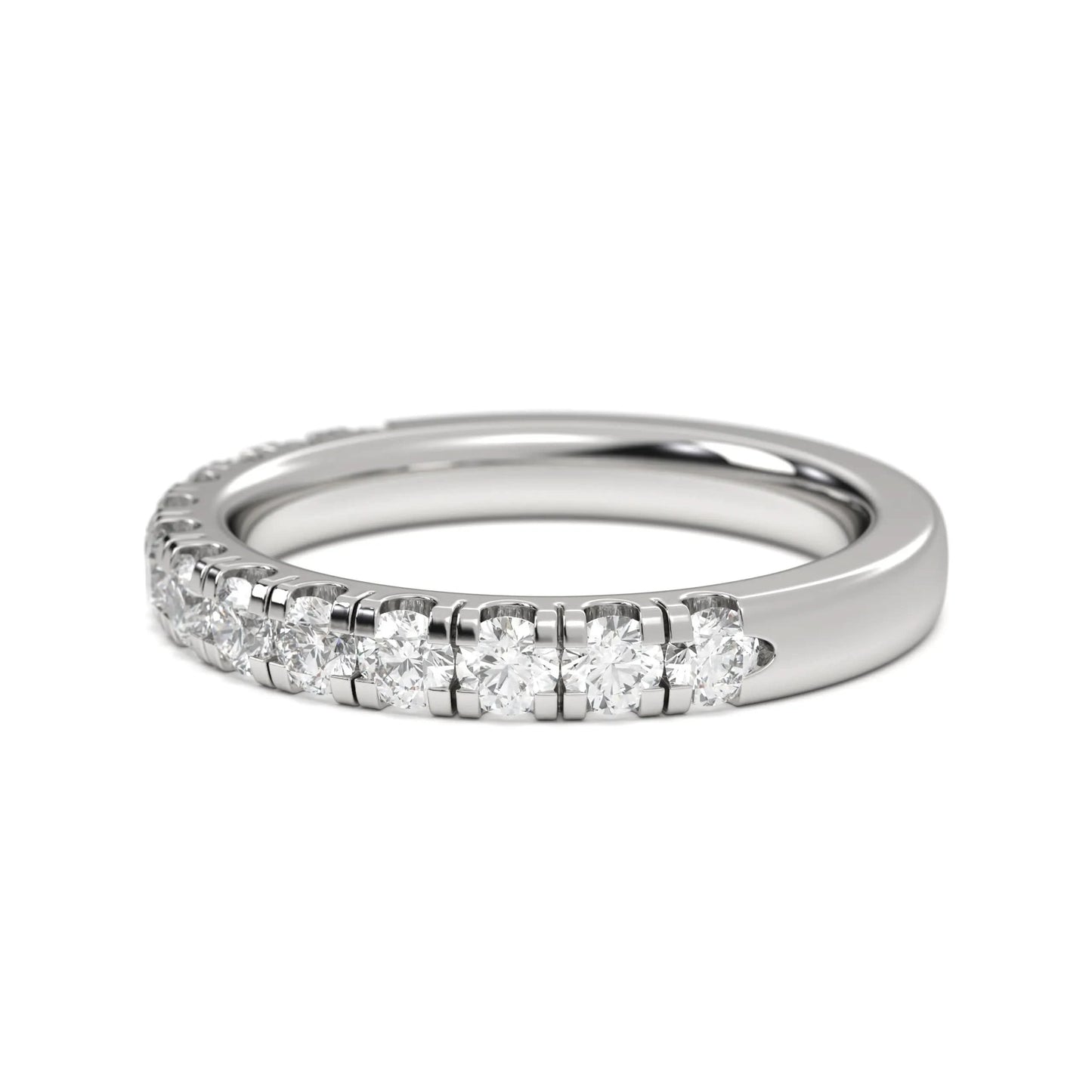 silver Classic Diamond Band Ring