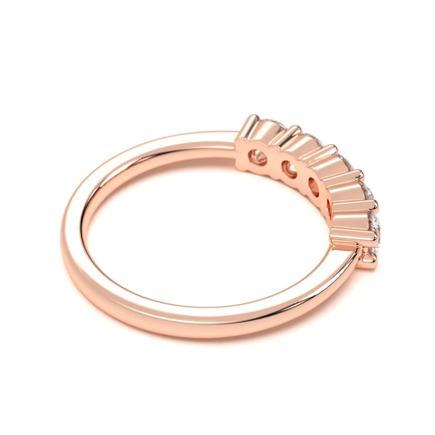 Half Eternity Silver Ring