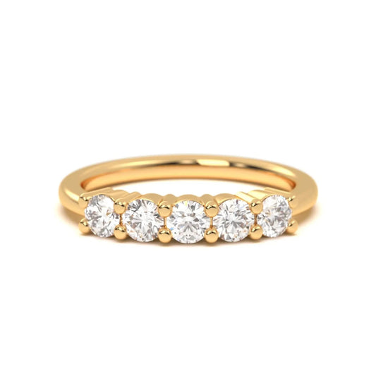 Half Eternity Silver Ring