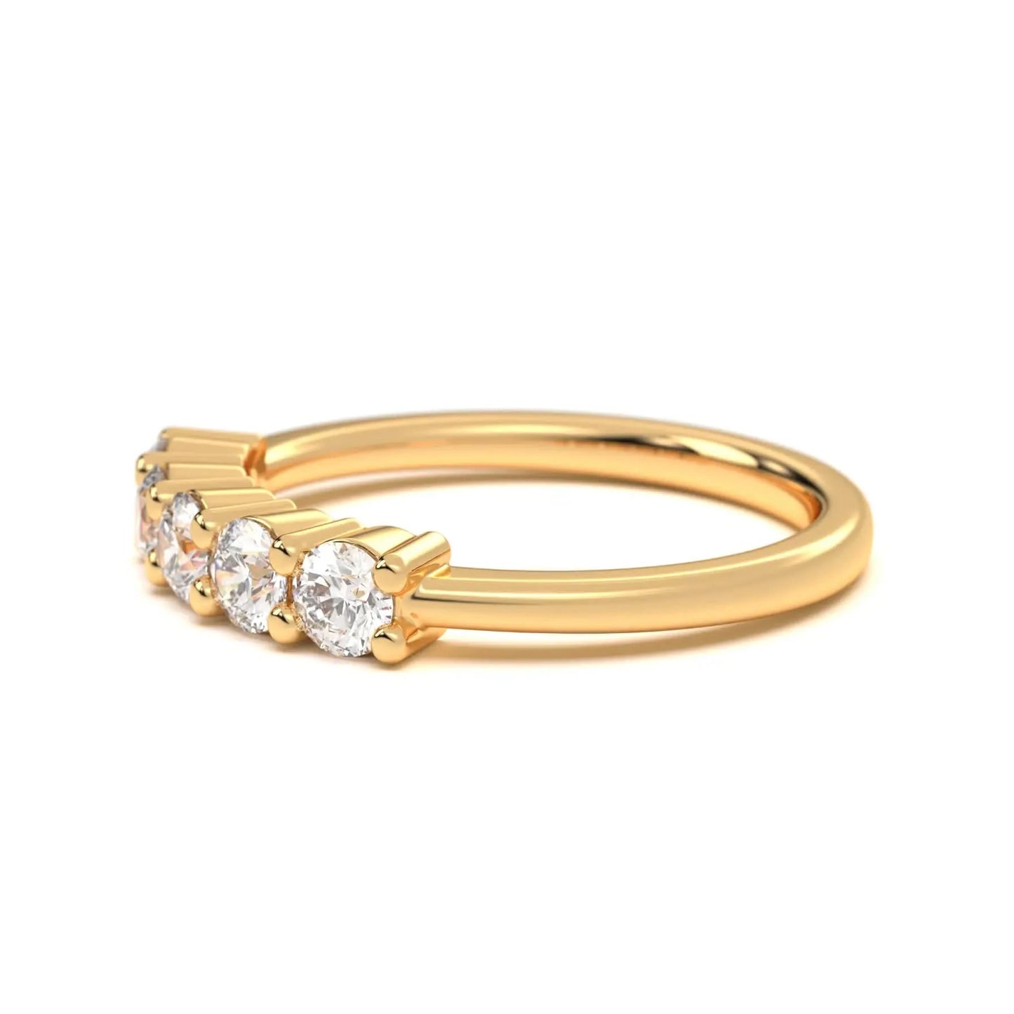 Half Eternity Silver Ring
