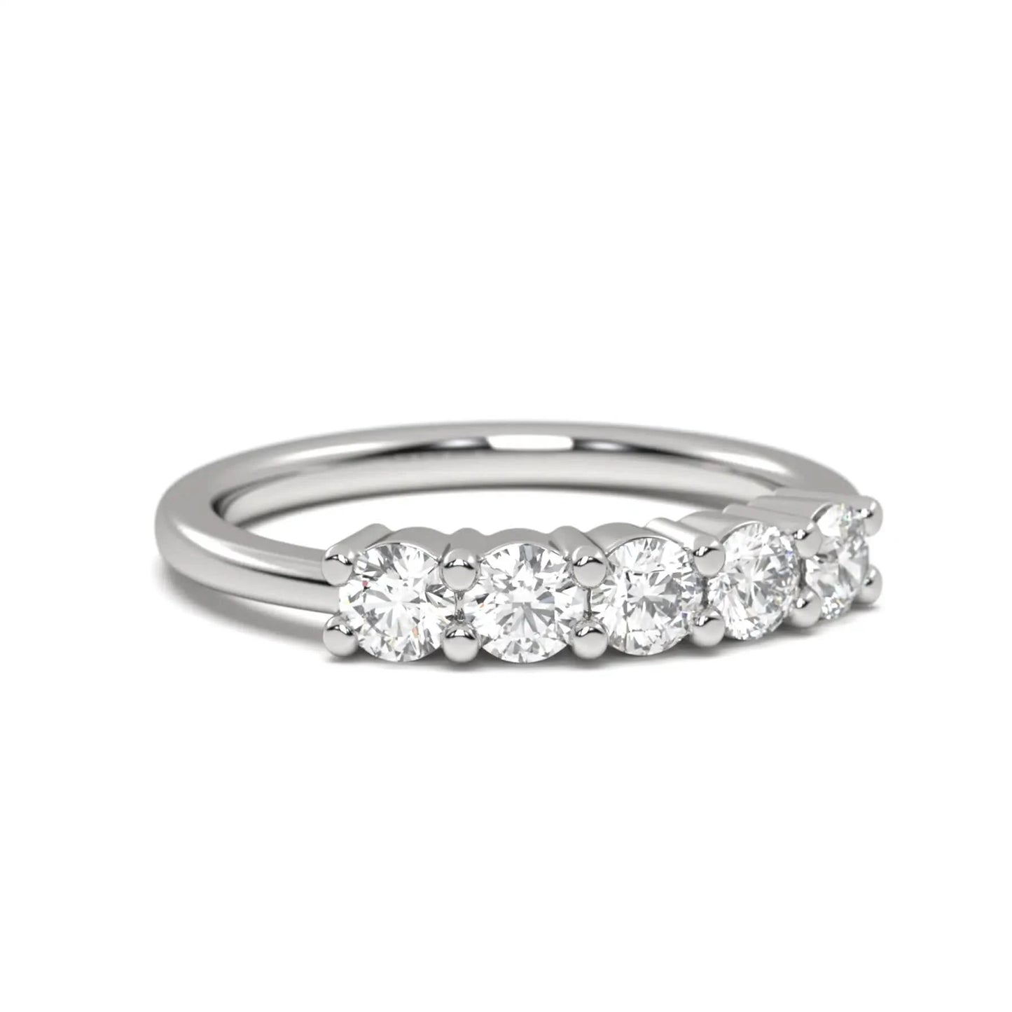 Half Eternity Silver Ring