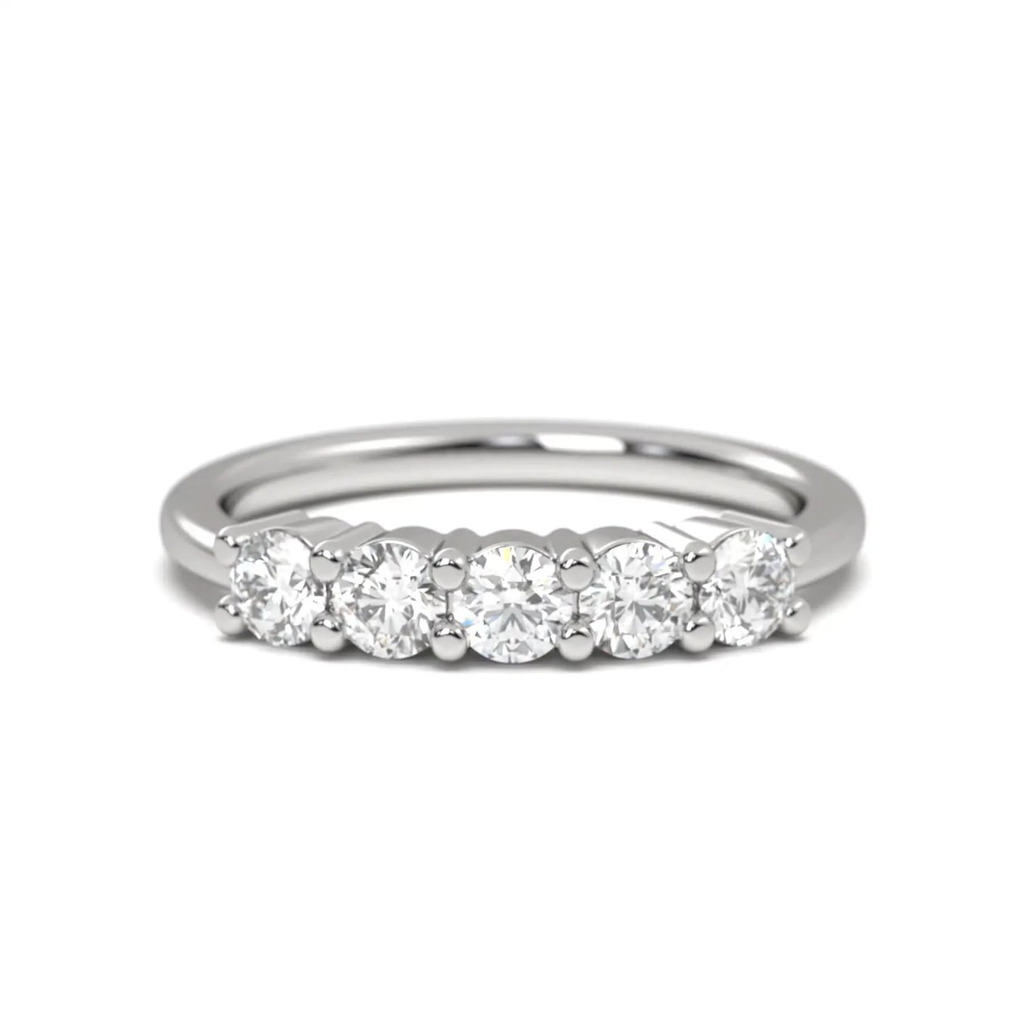 Half Eternity Silver Ring