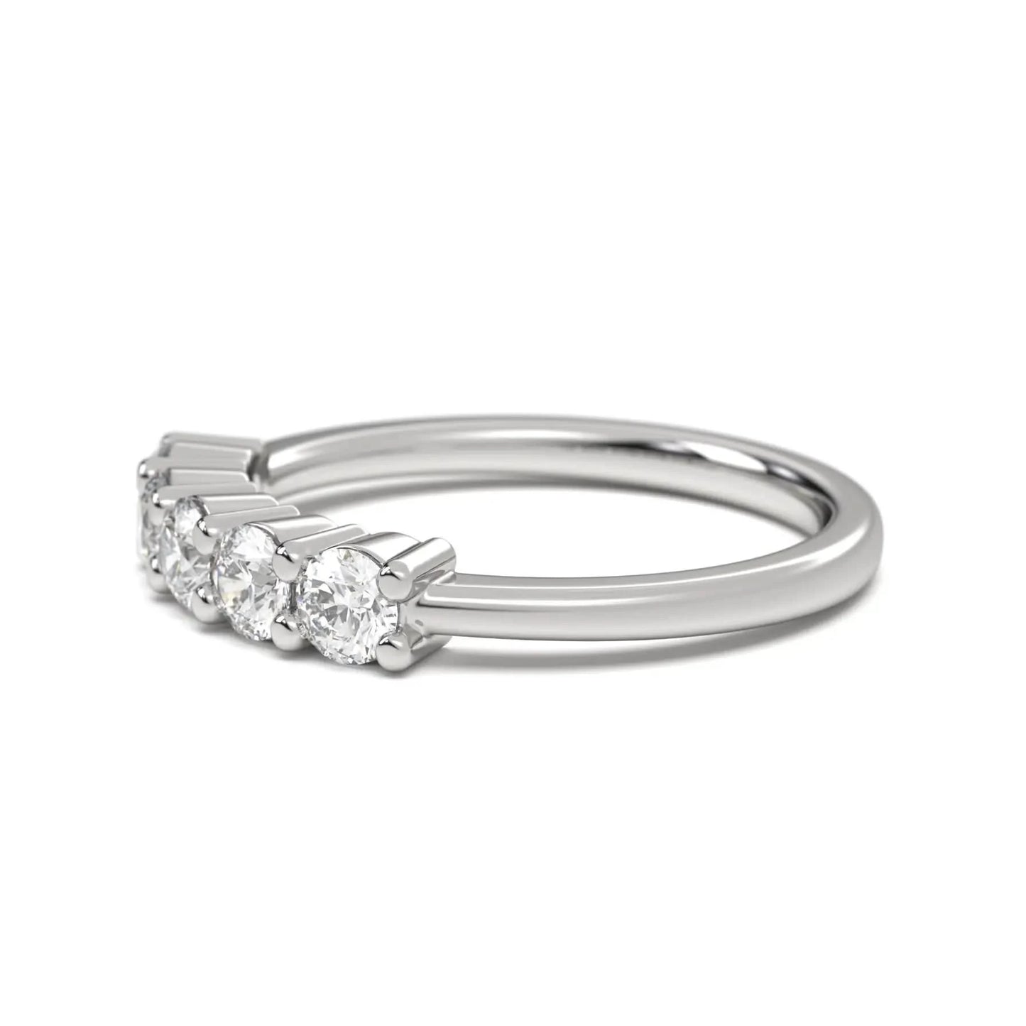 Half Eternity Silver Ring
