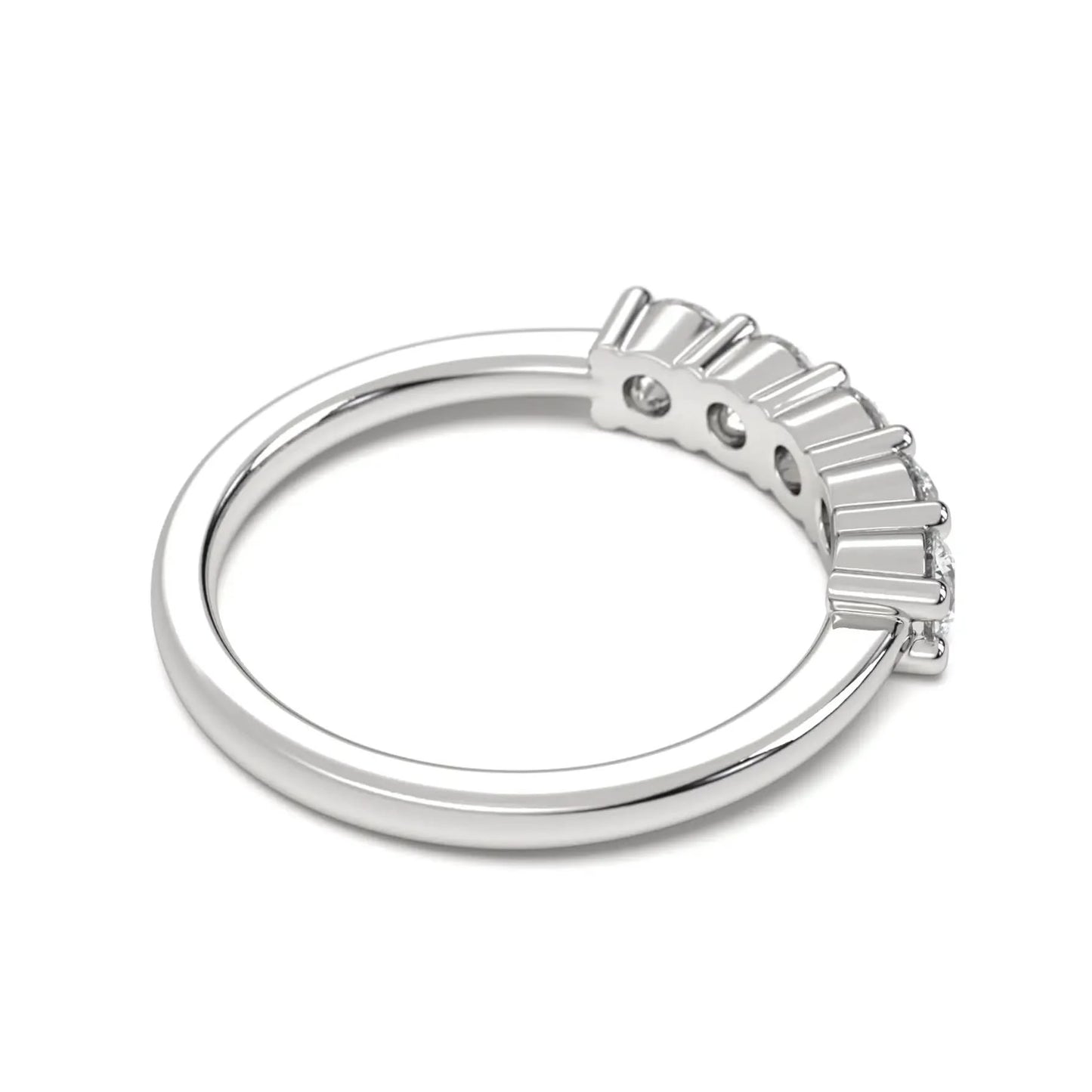 Half Eternity Silver Ring