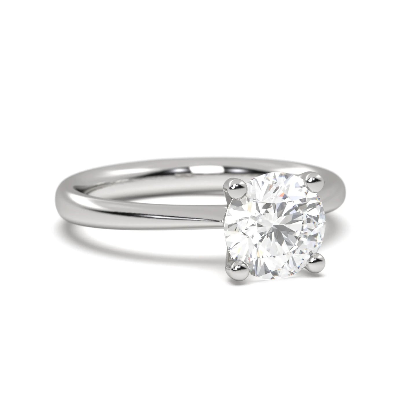 Simple Luxury silver Solitaire Ring