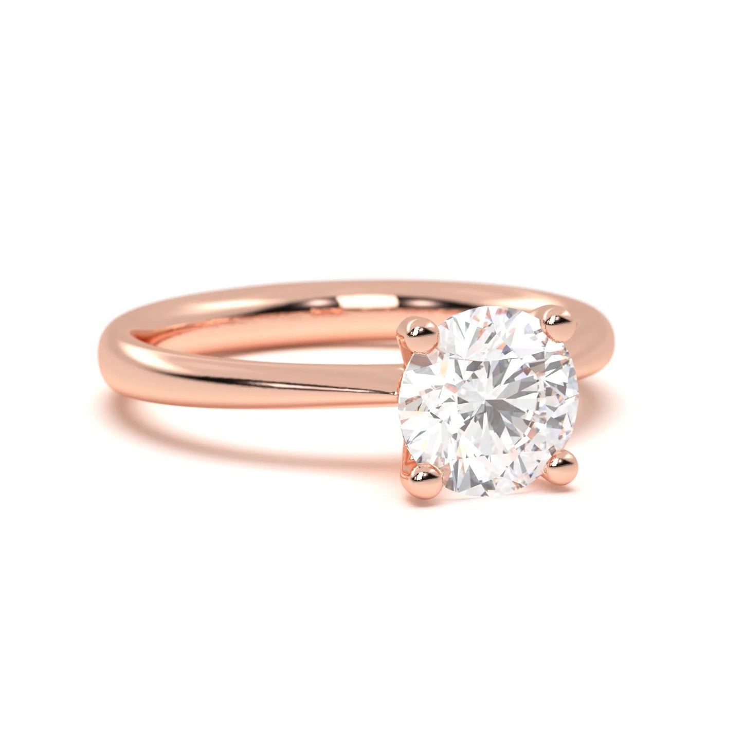 Simple Luxury silver Solitaire Ring