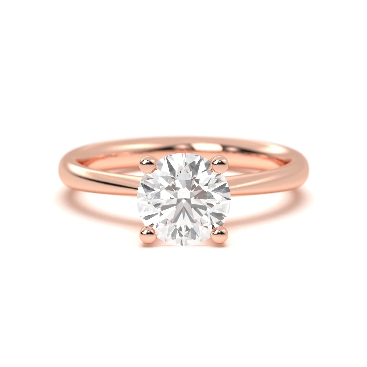 Simple Luxury silver Solitaire Ring