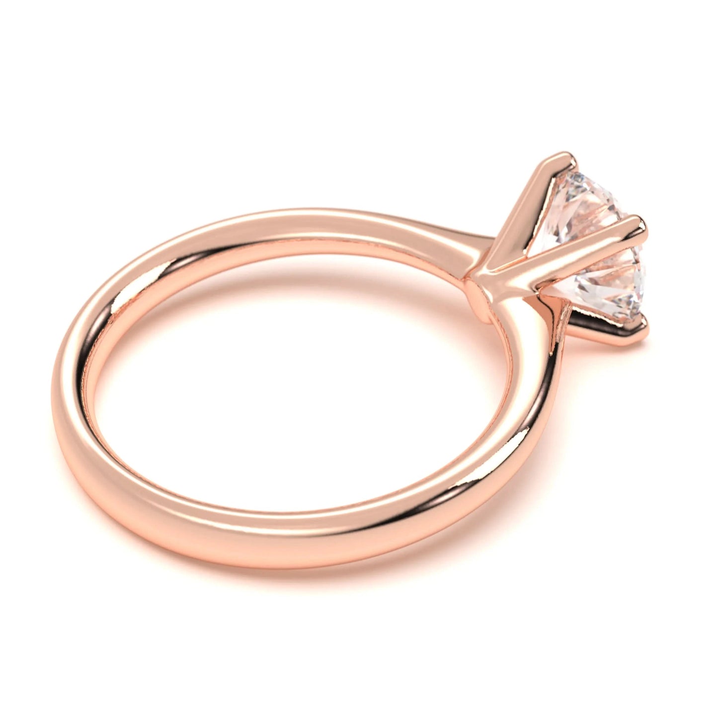 Simple Luxury silver Solitaire Ring