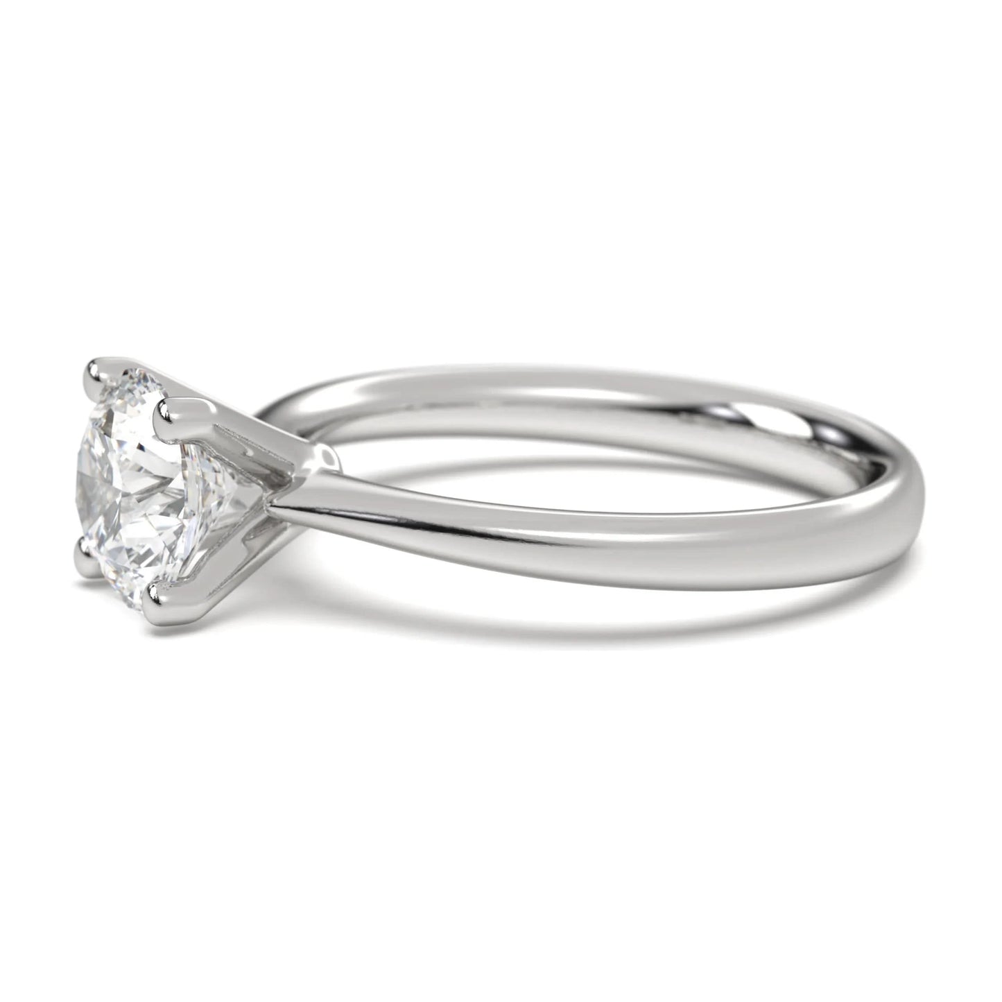 Simple Luxury silver Solitaire Ring