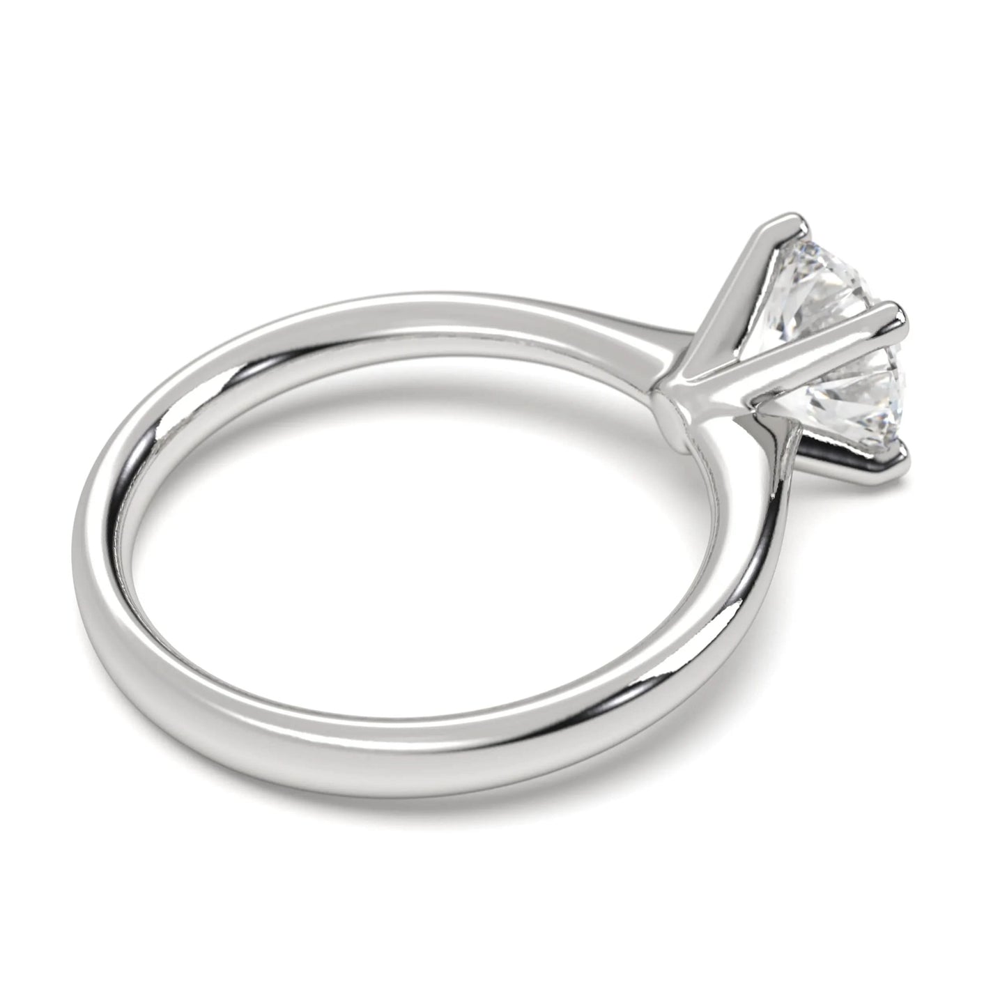 Simple Luxury silver Solitaire Ring