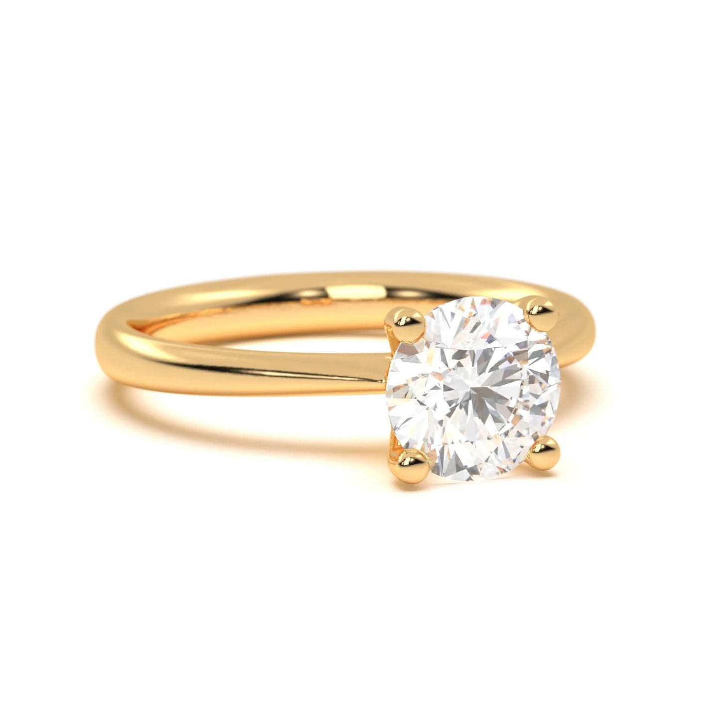 Simple Luxury silver Solitaire Ring