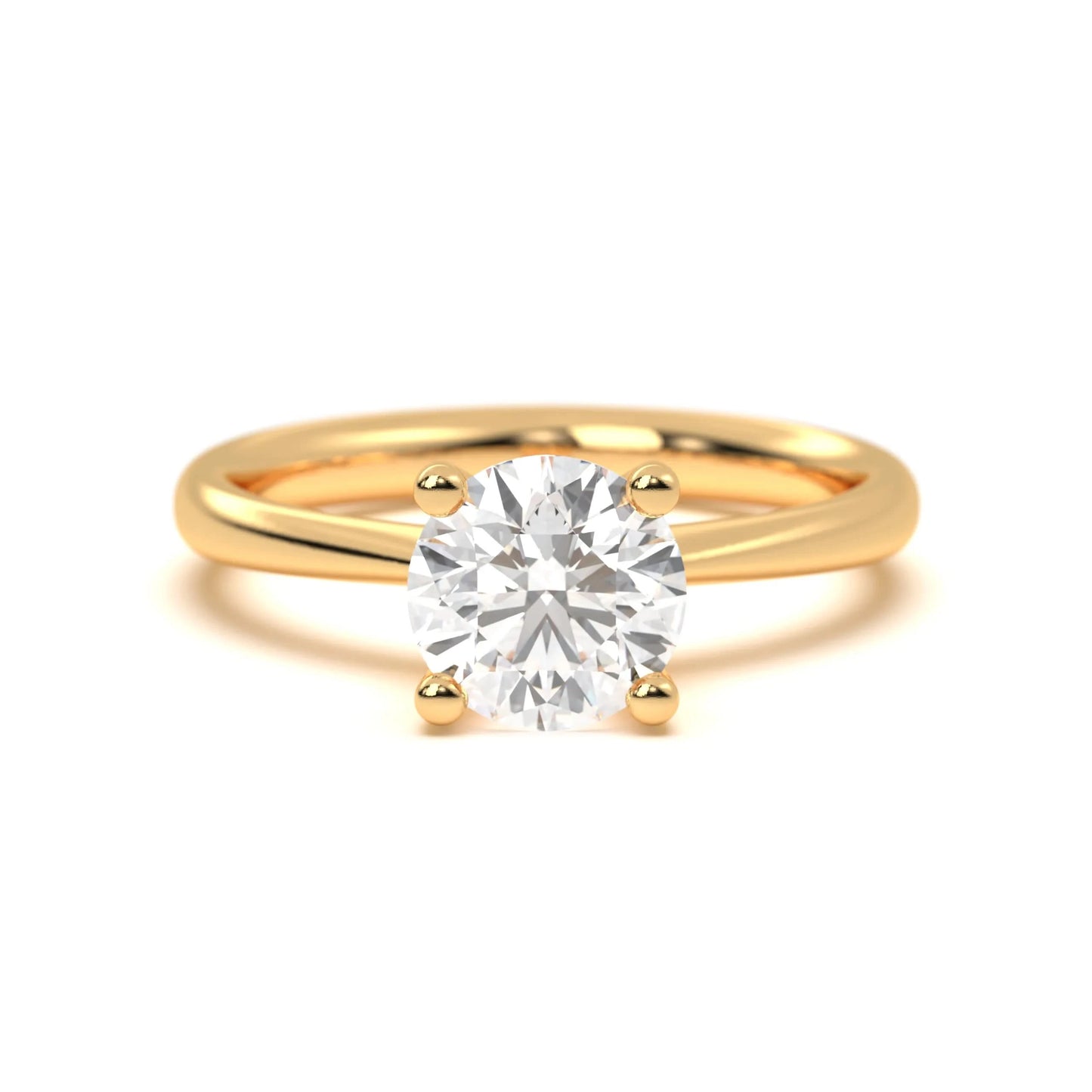 Simple Luxury silver Solitaire Ring