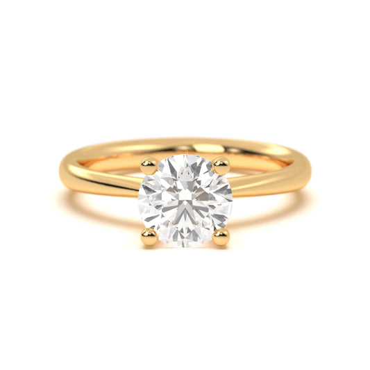 Simple Luxury silver Solitaire Ring
