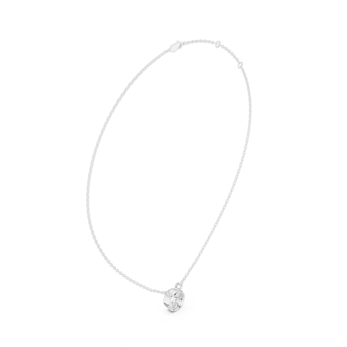 silver Luna Spark Necklace