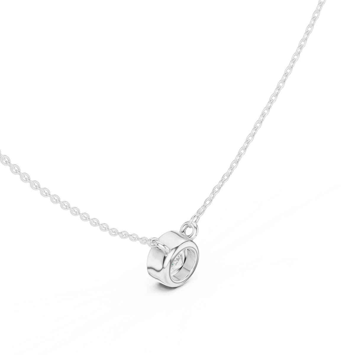 silver Luna Spark Necklace