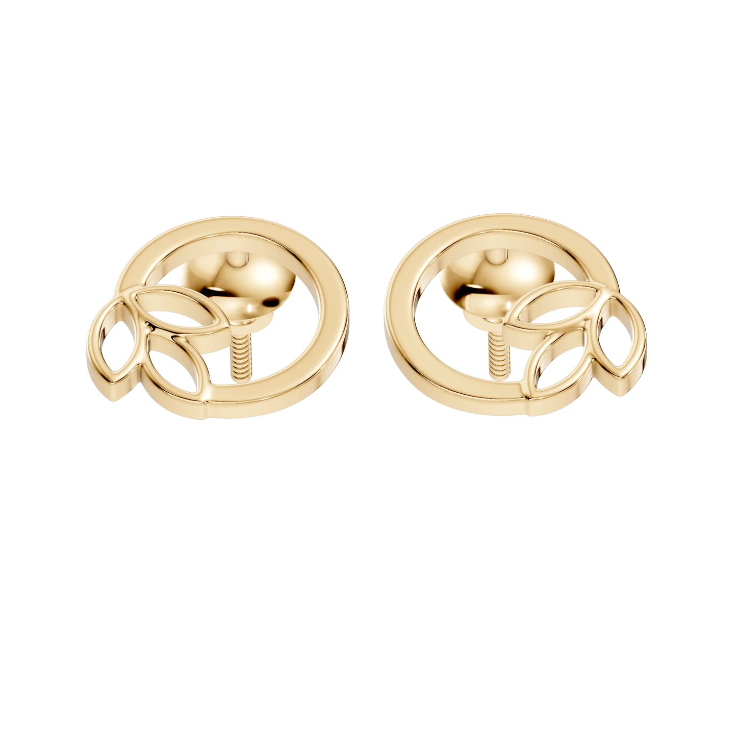silver Classic Gold Bloom Studs