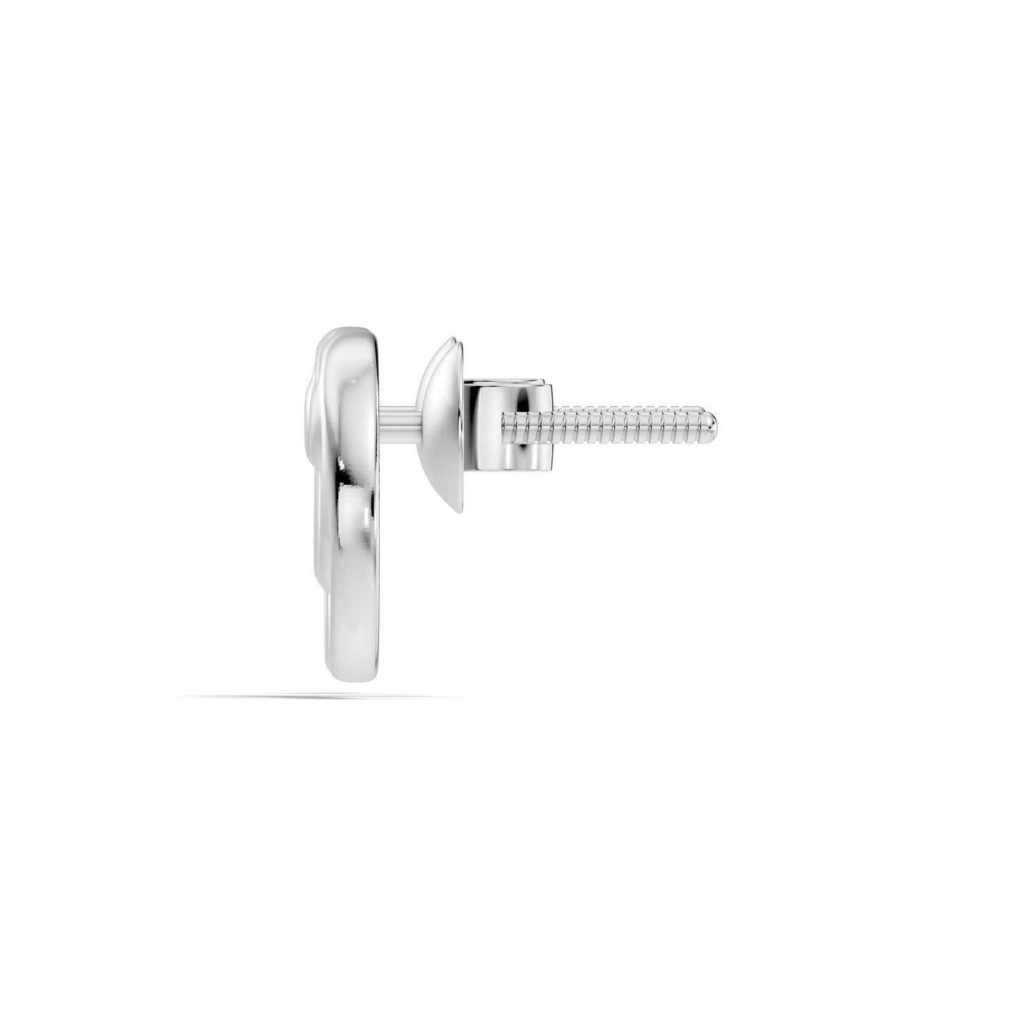 silver Modern Swirl Studs