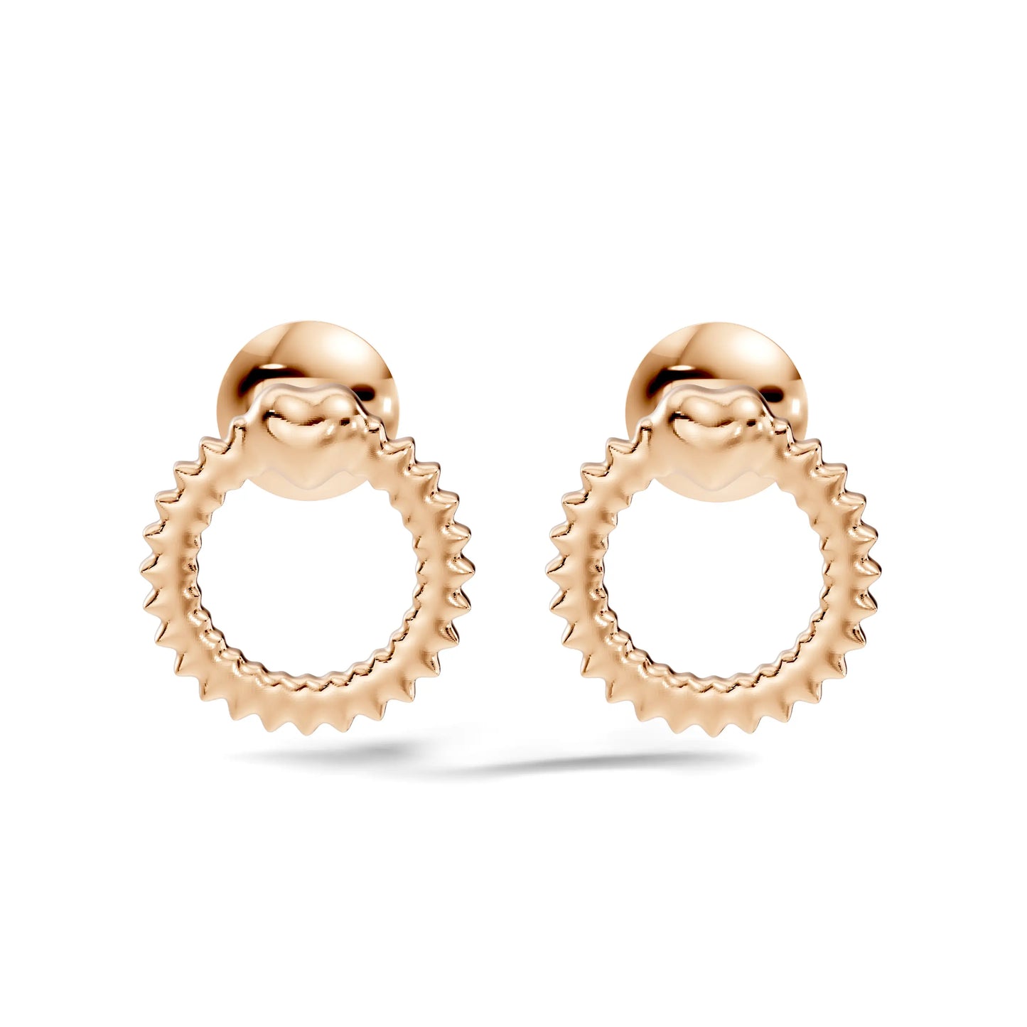 silver Luxe Textured Hoop Drops