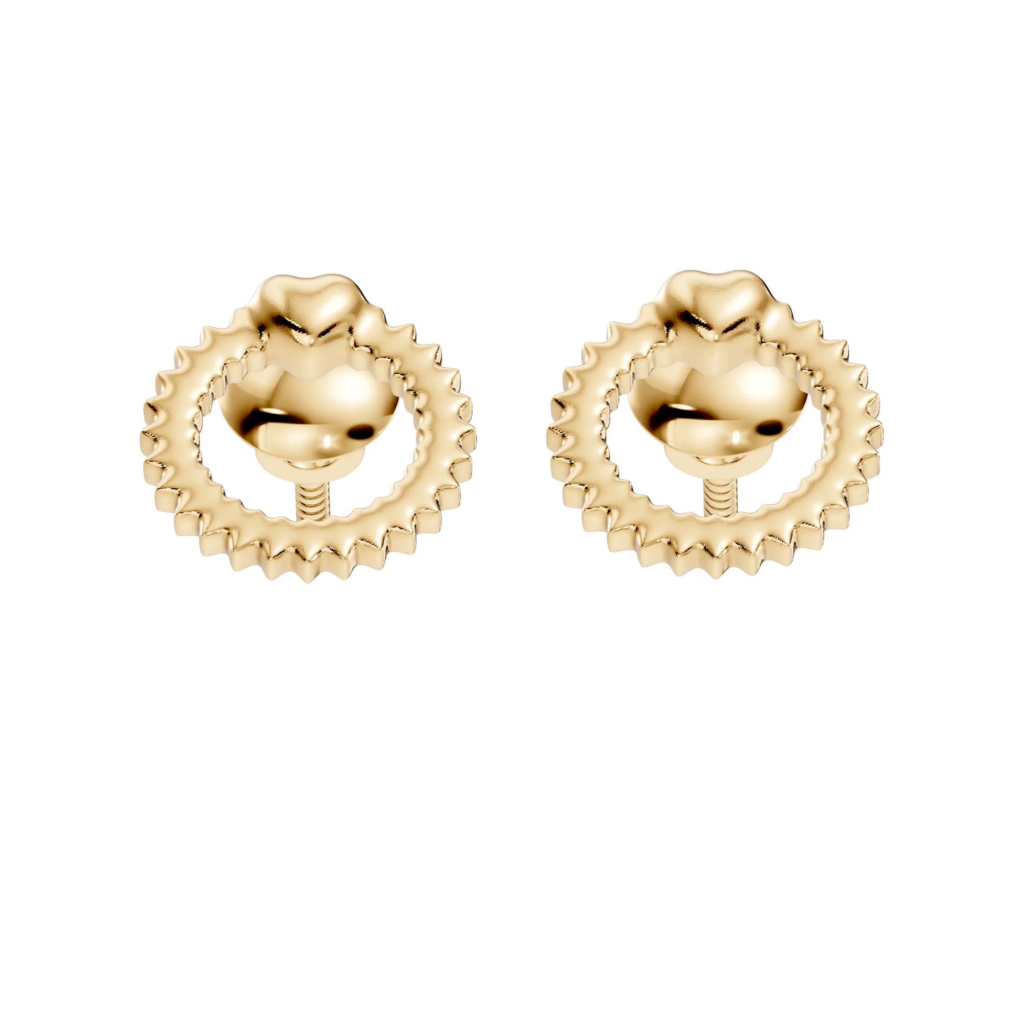 silver Luxe Textured Hoop Drops