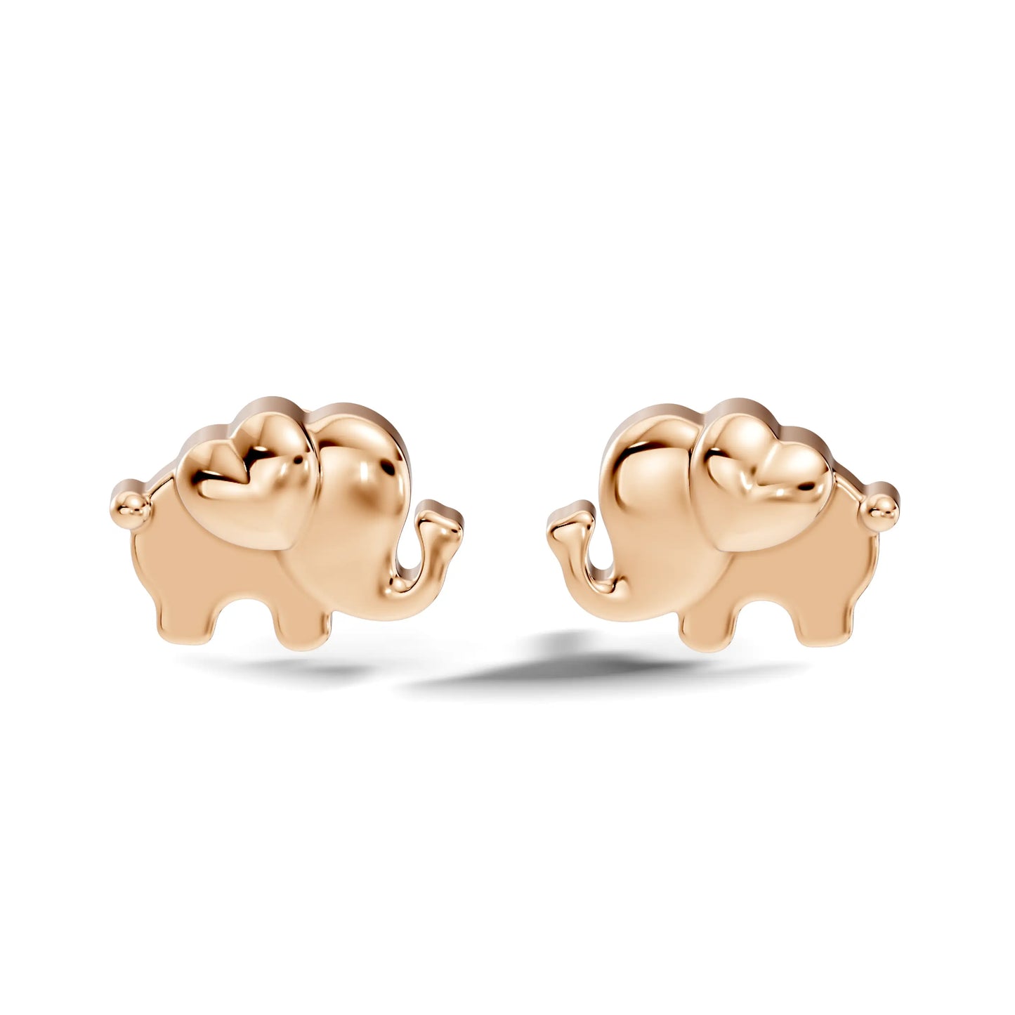 silver Cute Heart Elephant Tops