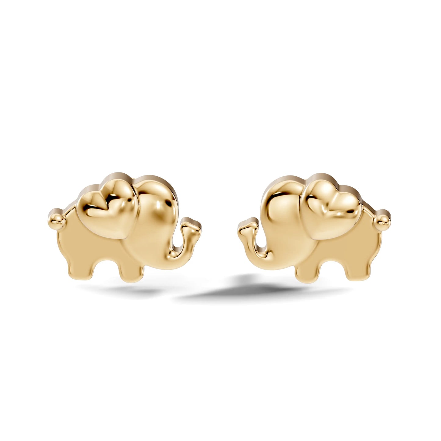 silver Cute Heart Elephant Tops