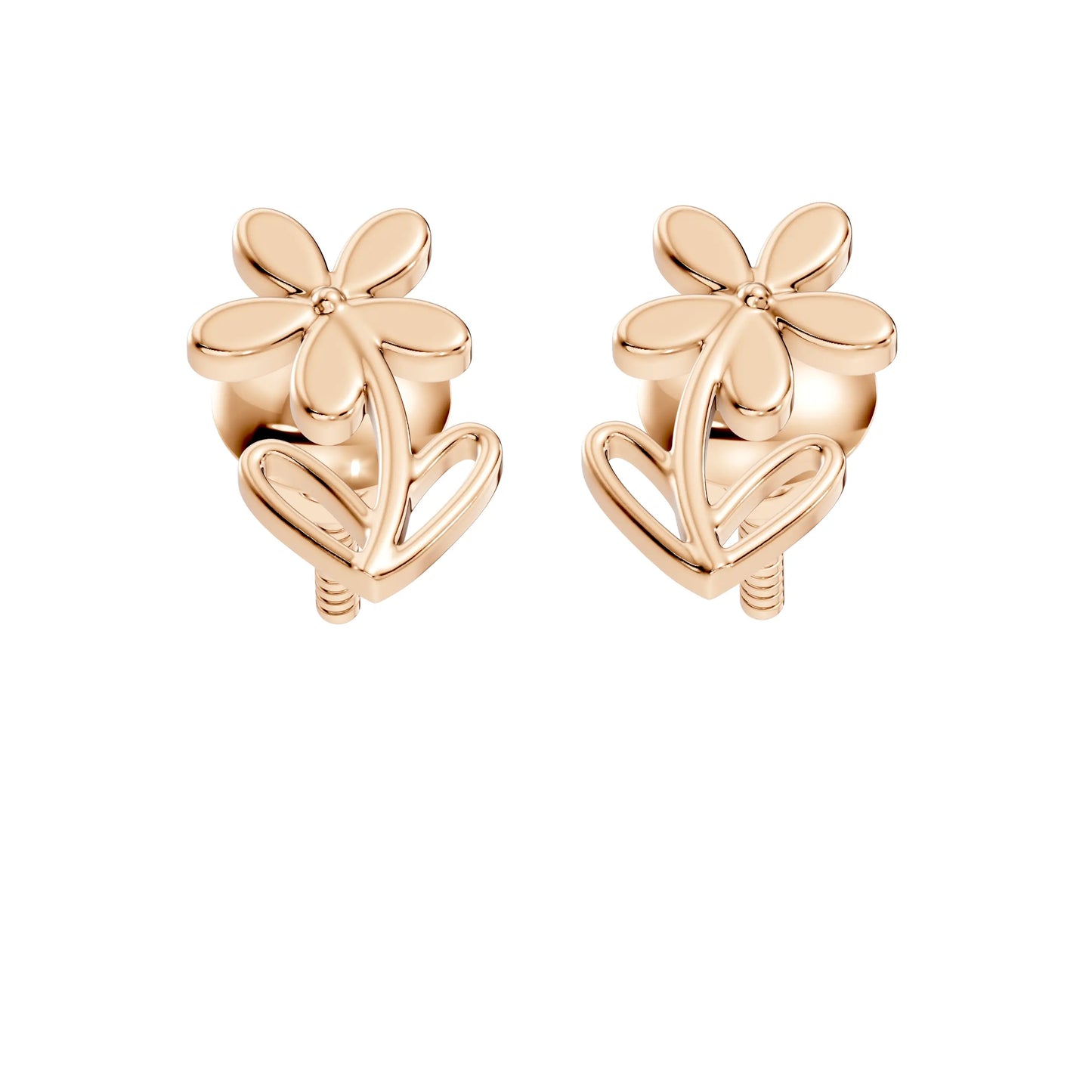 silver Floral Glow Earrings