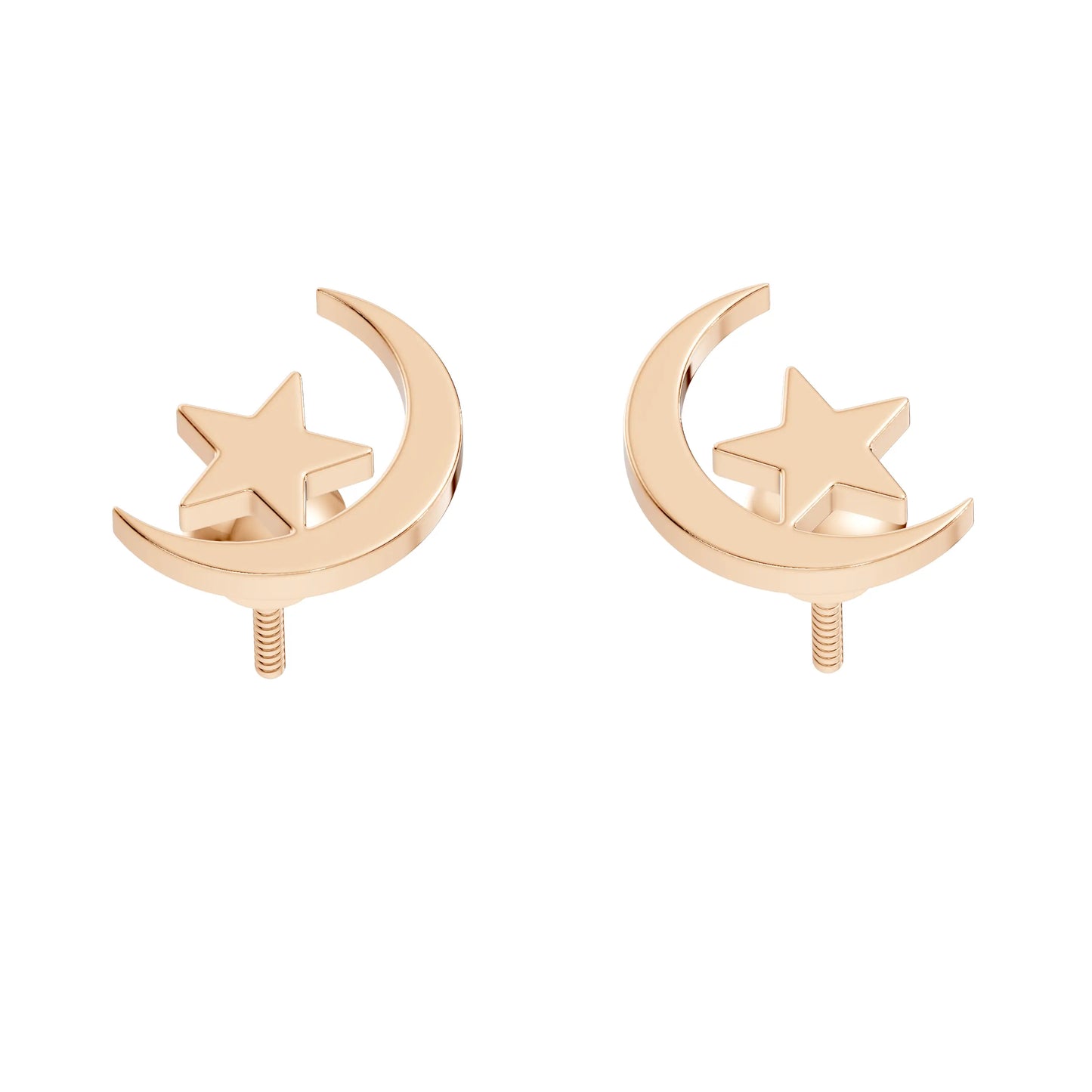 silver Lunar Shine Studs