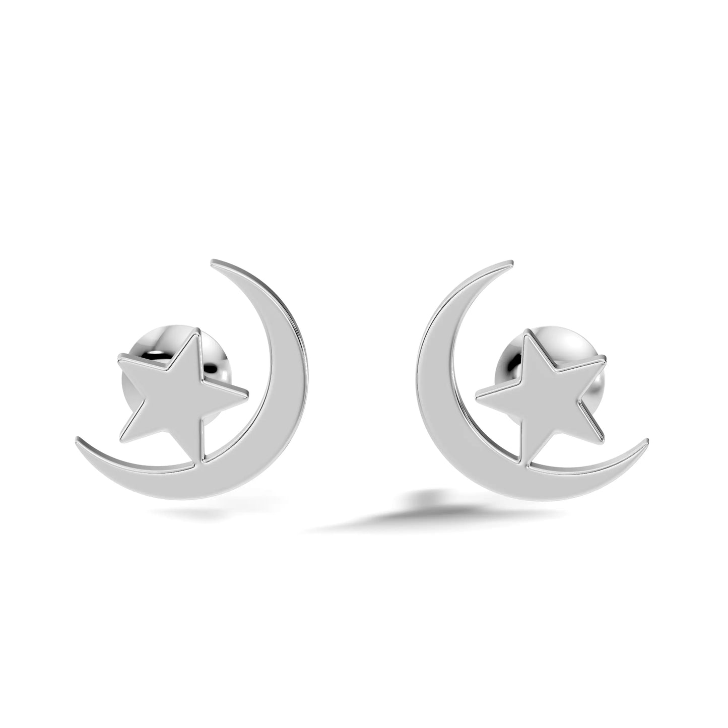 silver Lunar Shine Studs