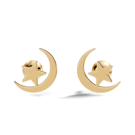 silver Lunar Shine Studs