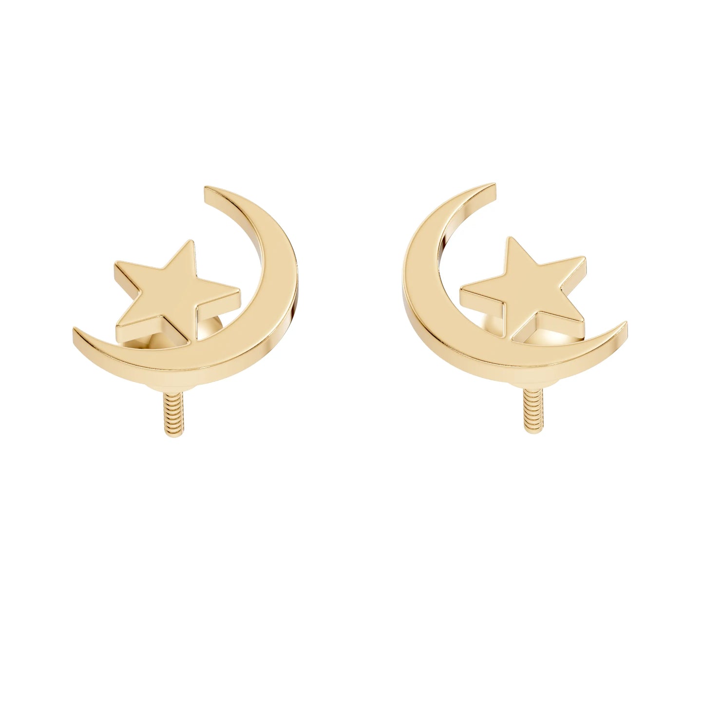 silver Lunar Shine Studs