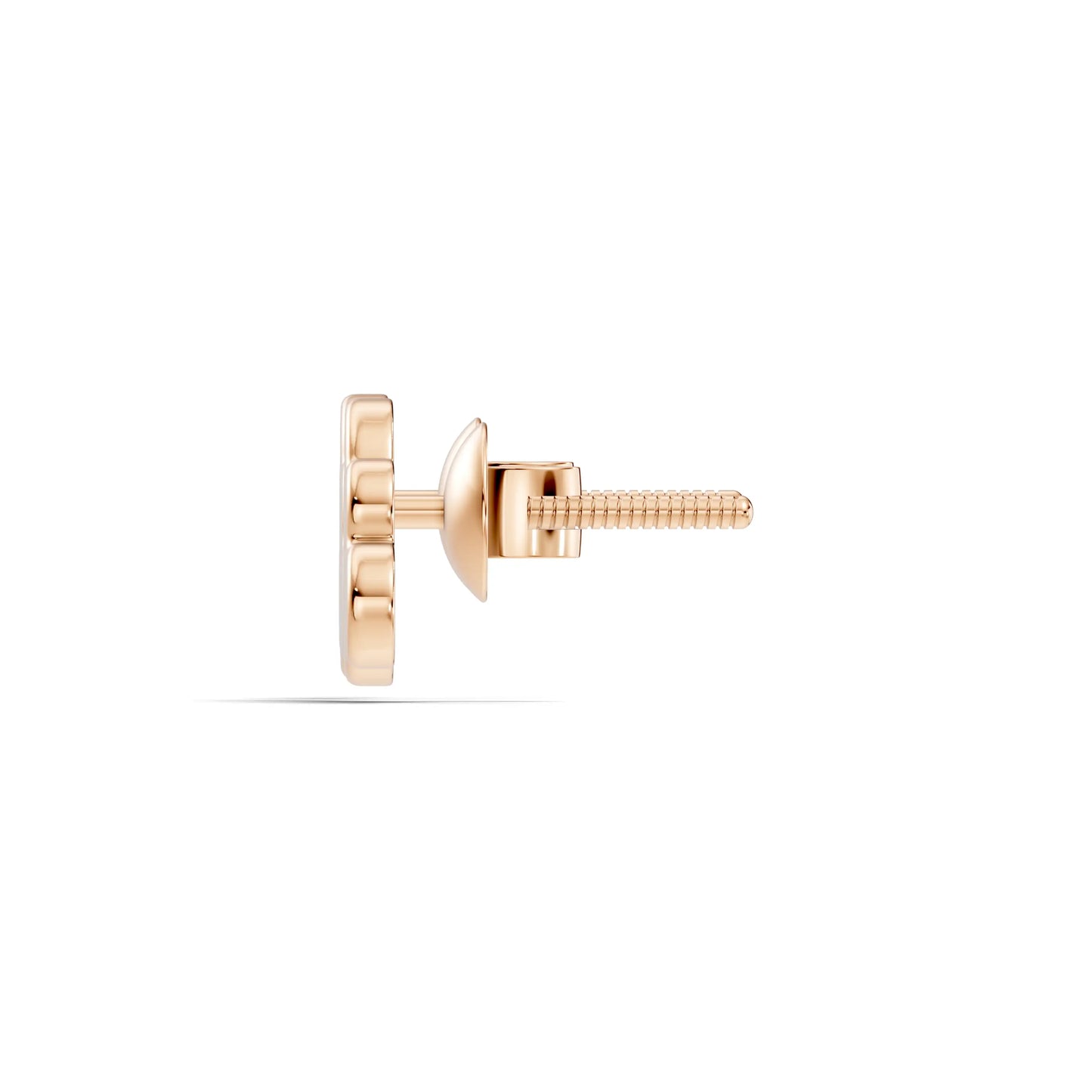 silver Soft Curve Gold Studs