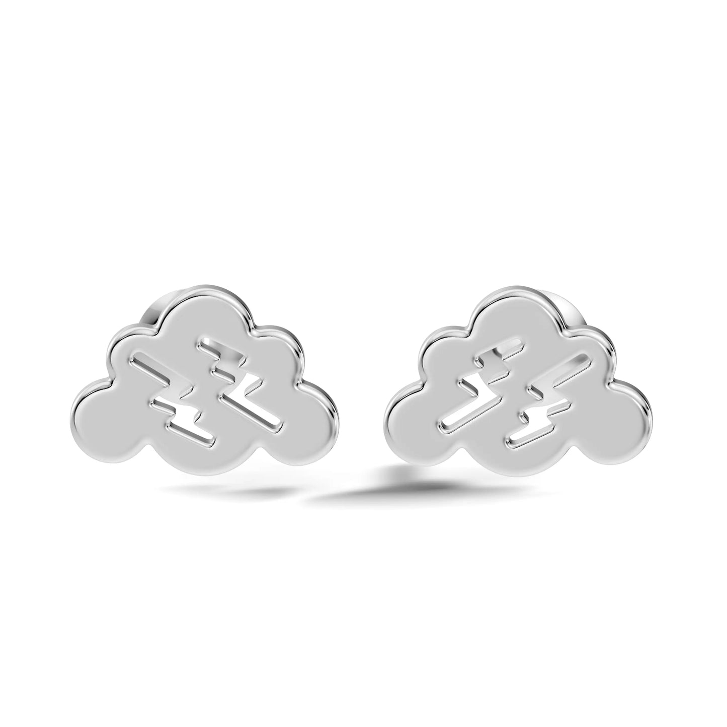 silver Soft Curve Gold Studs