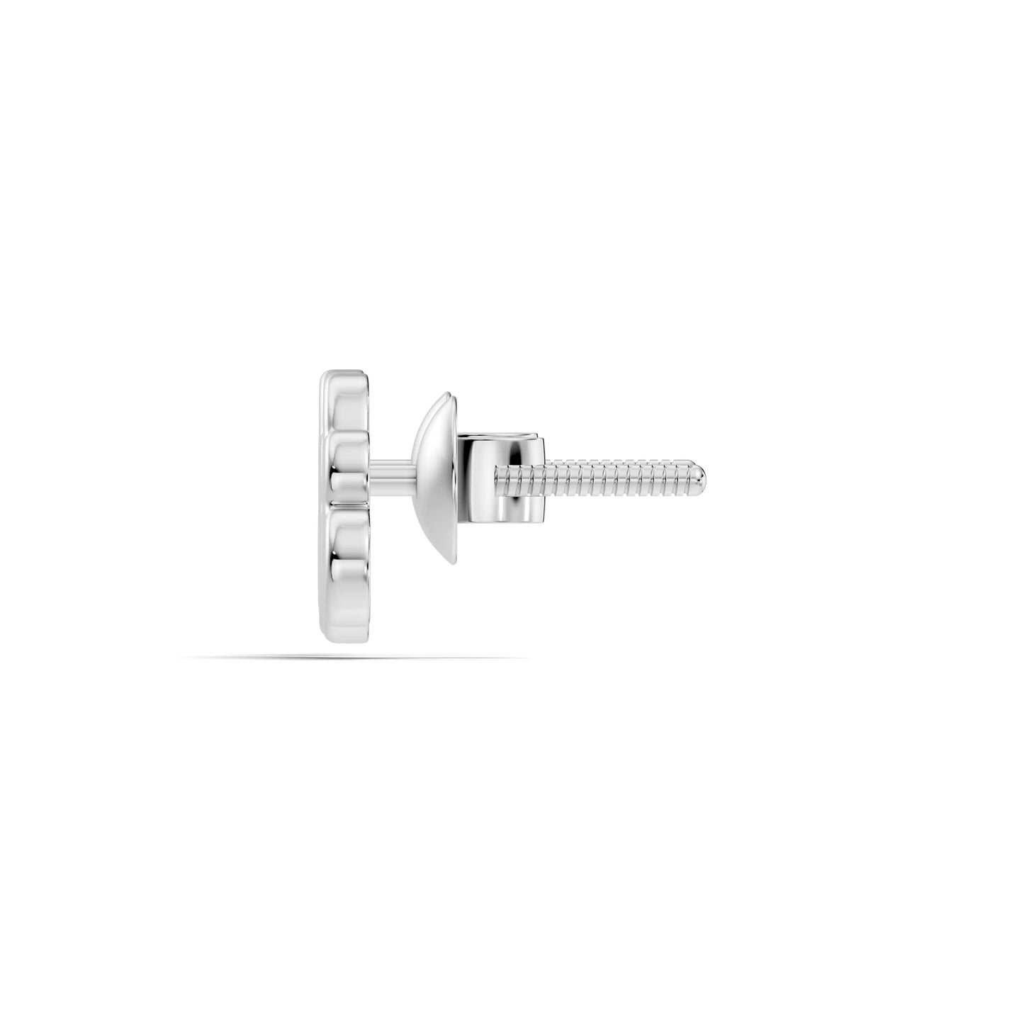 silver Soft Curve Gold Studs