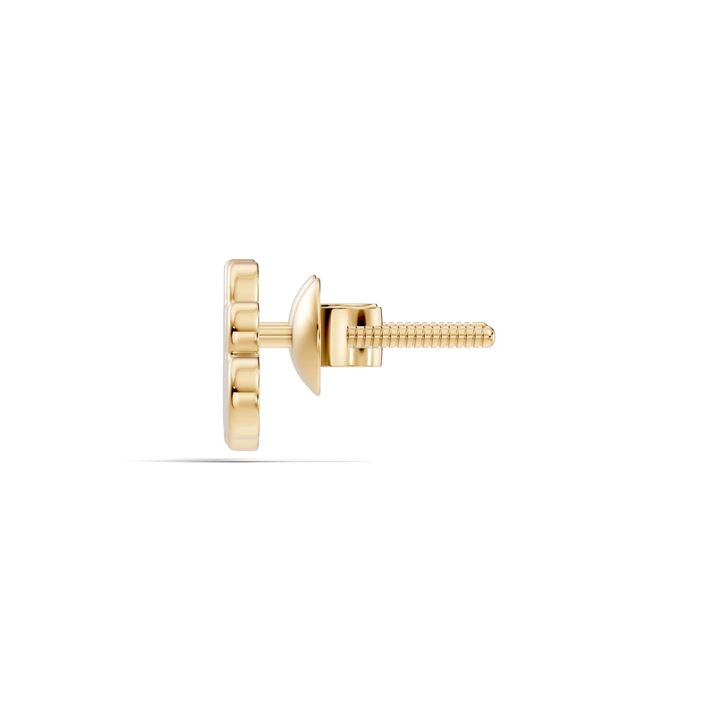 silver Soft Curve Gold Studs