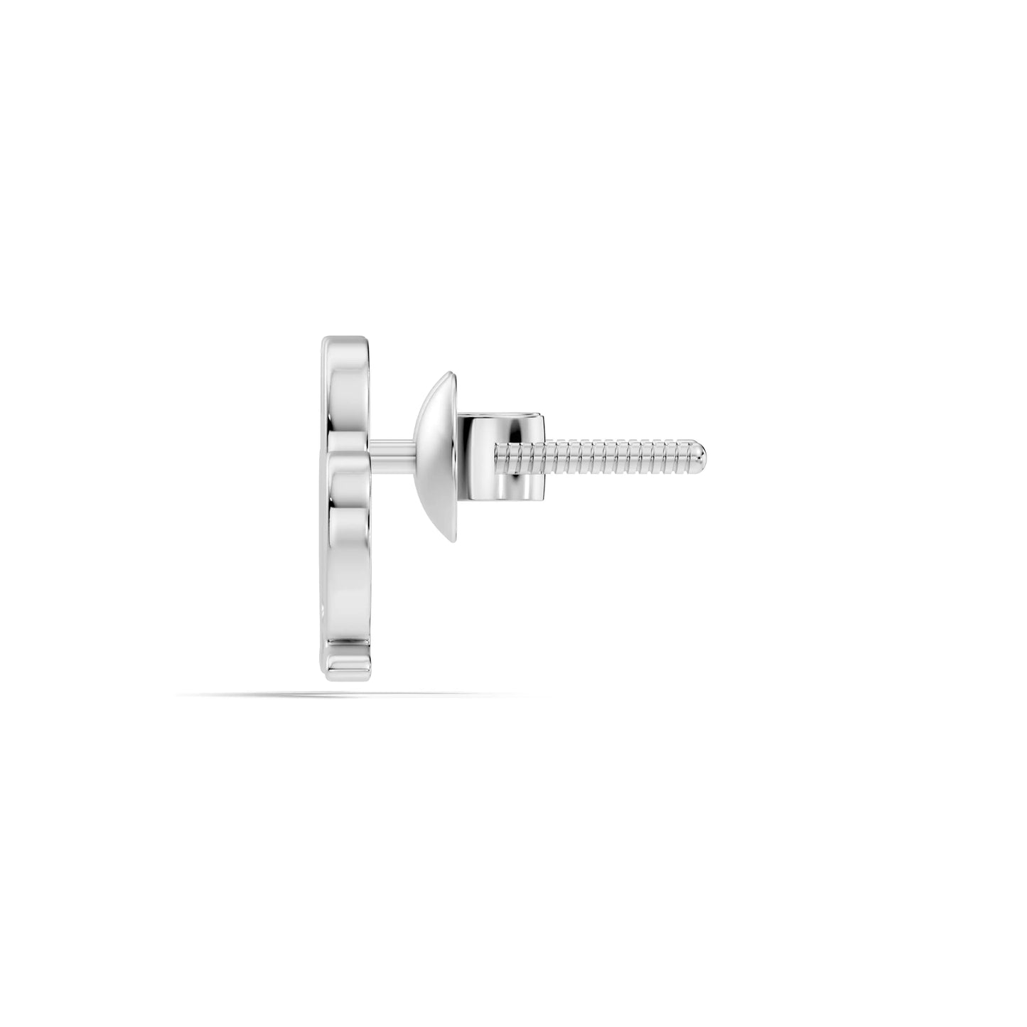 silver Minimal Love Studs