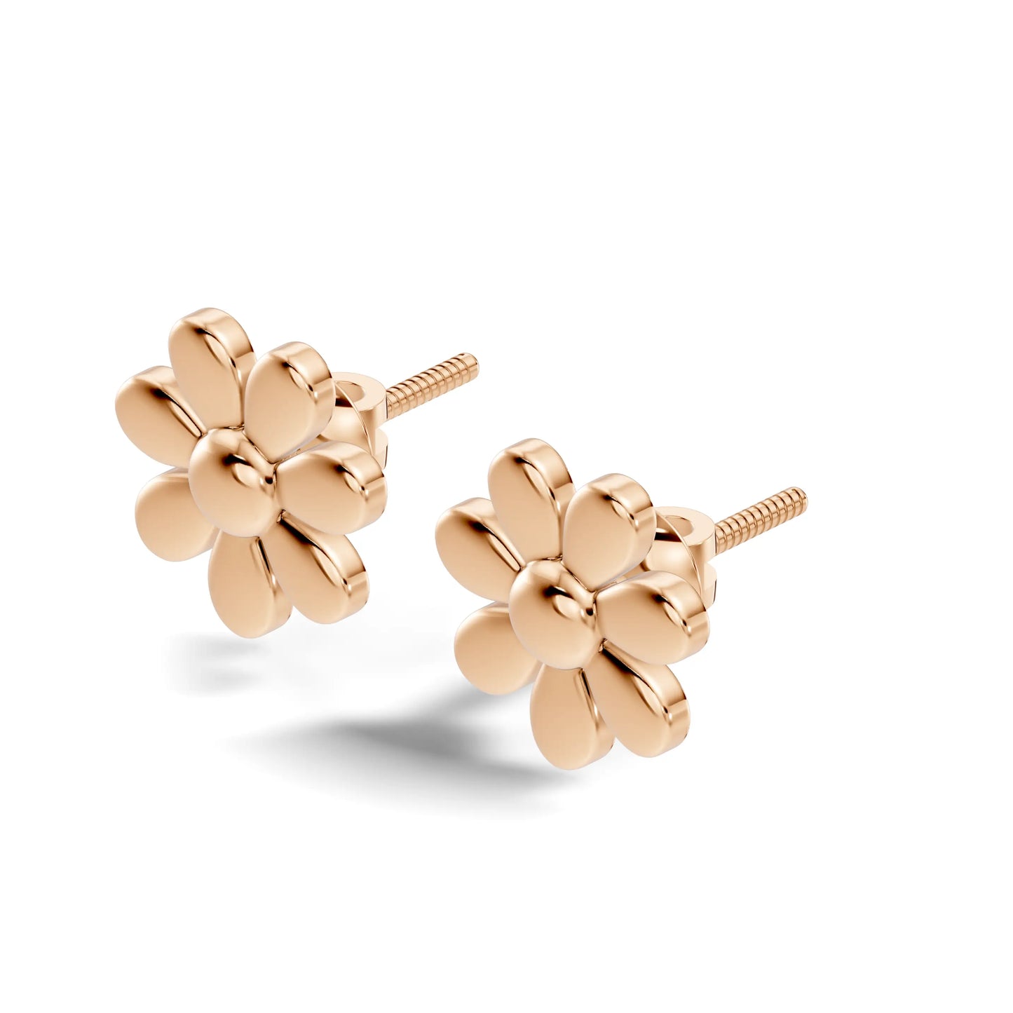 silver Soft Bloom Gold Earrings