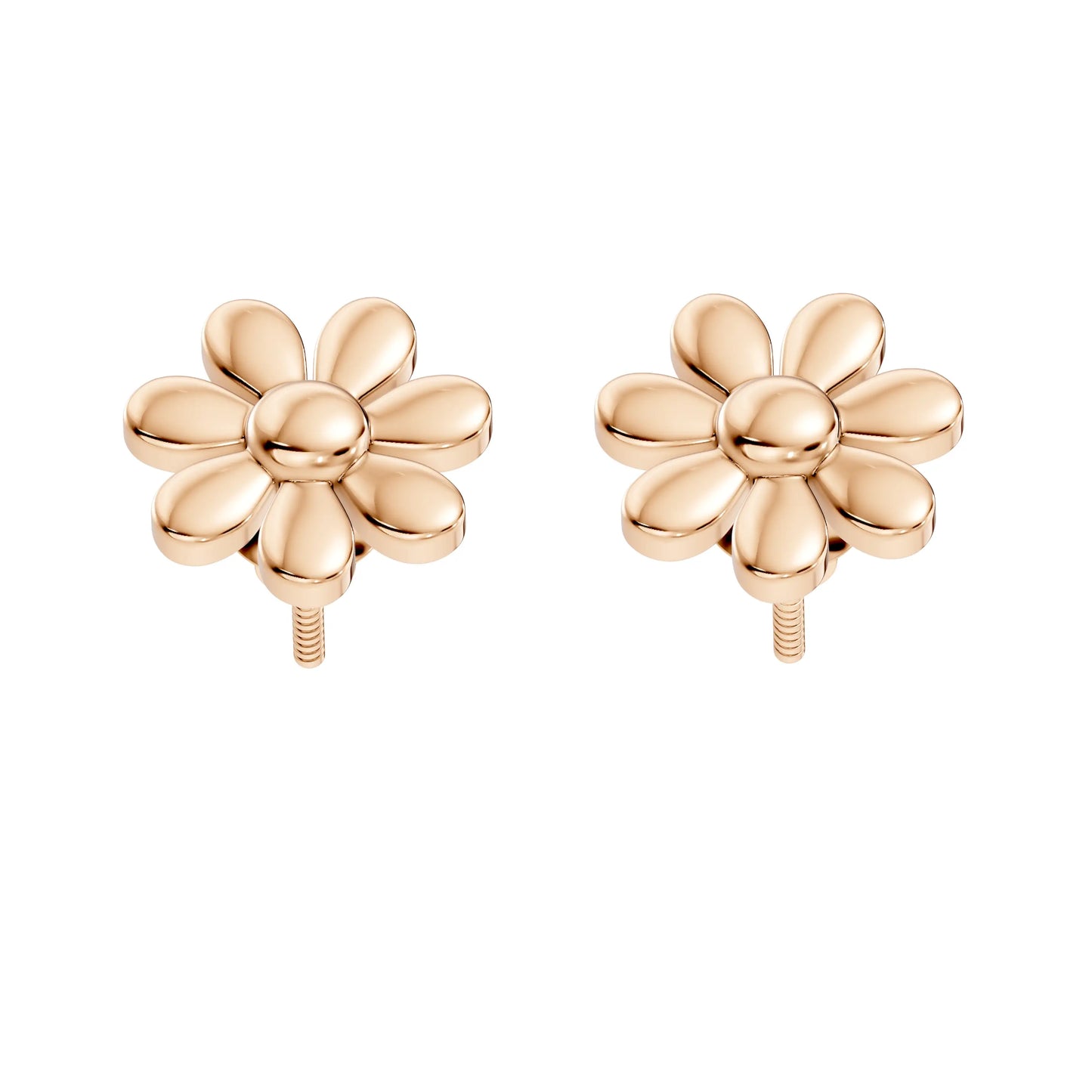 silver Soft Bloom Gold Earrings