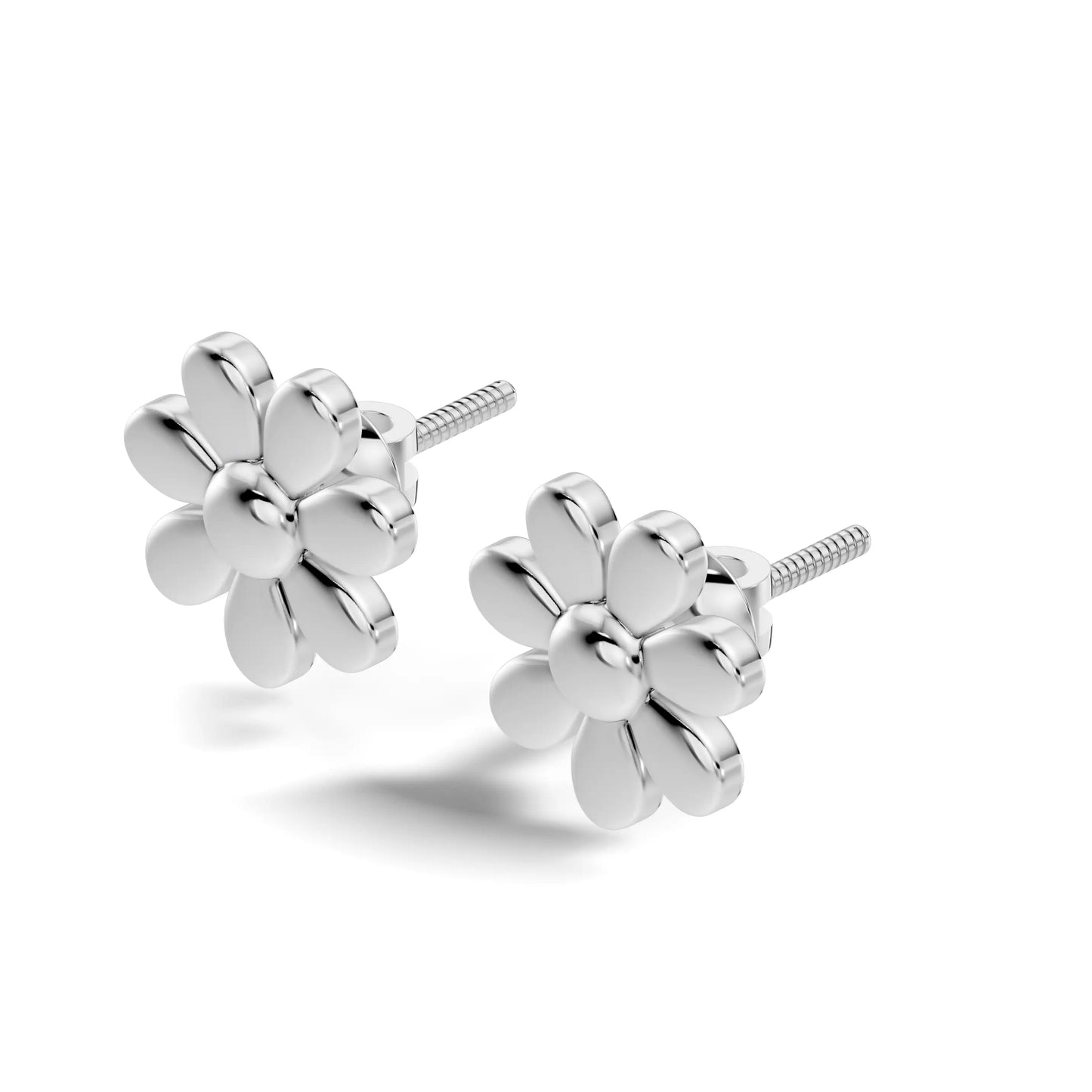silver Soft Bloom Gold Earrings