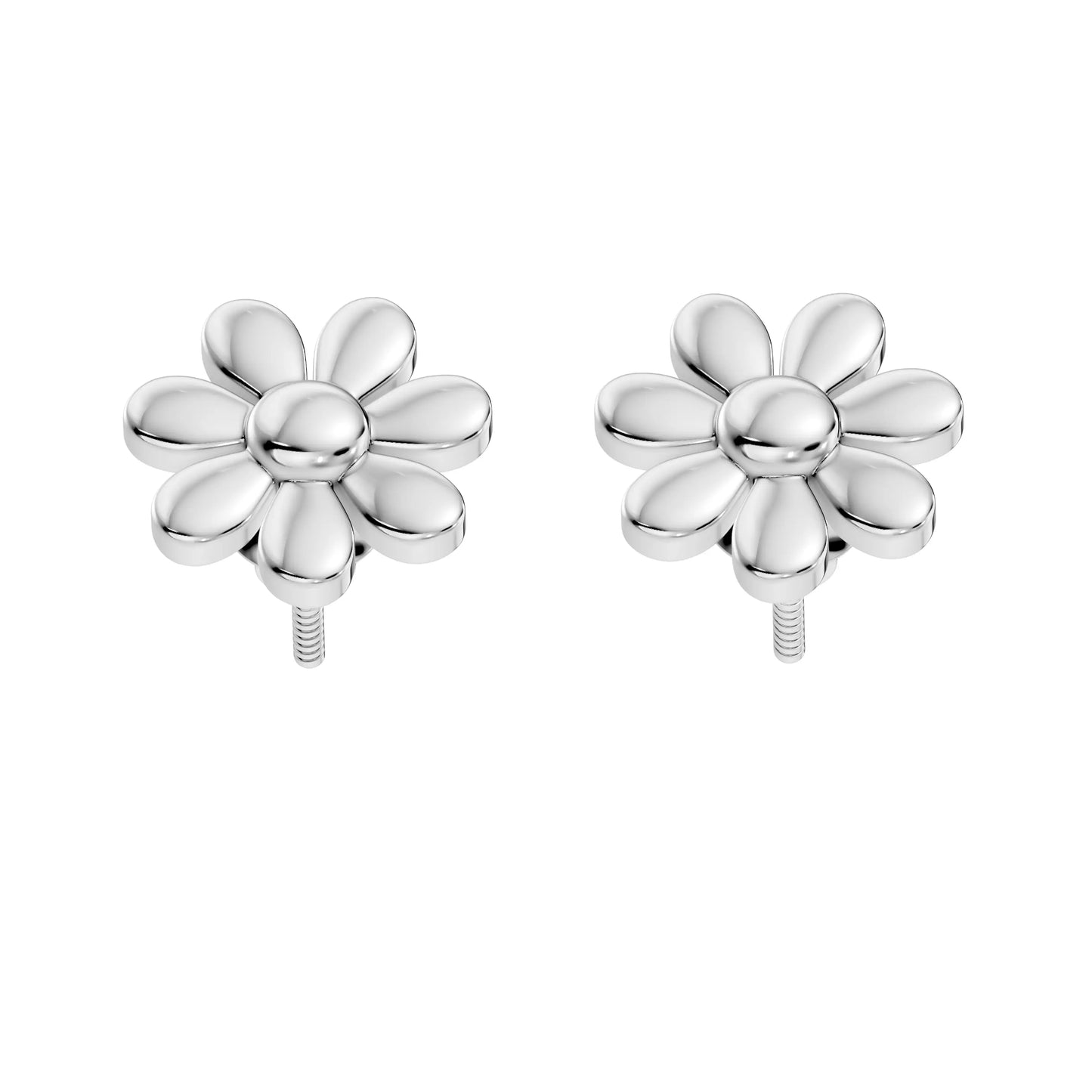 silver Soft Bloom Gold Earrings