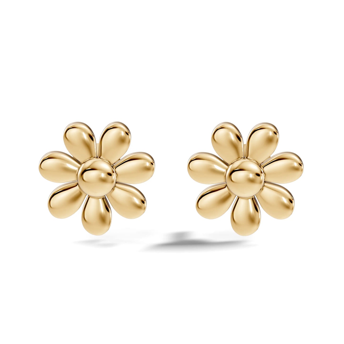 silver Soft Bloom Gold Earrings