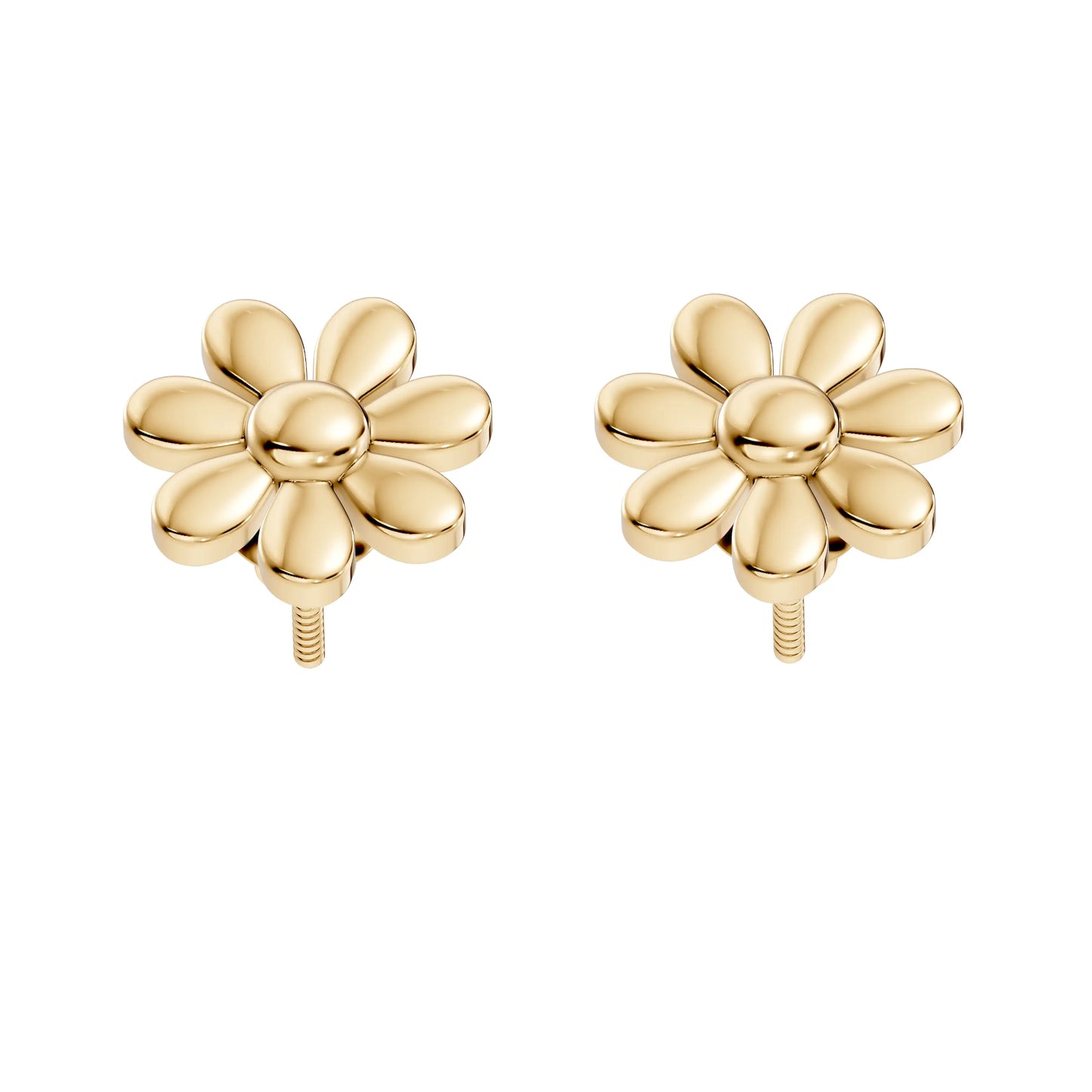 silver Soft Bloom Gold Earrings