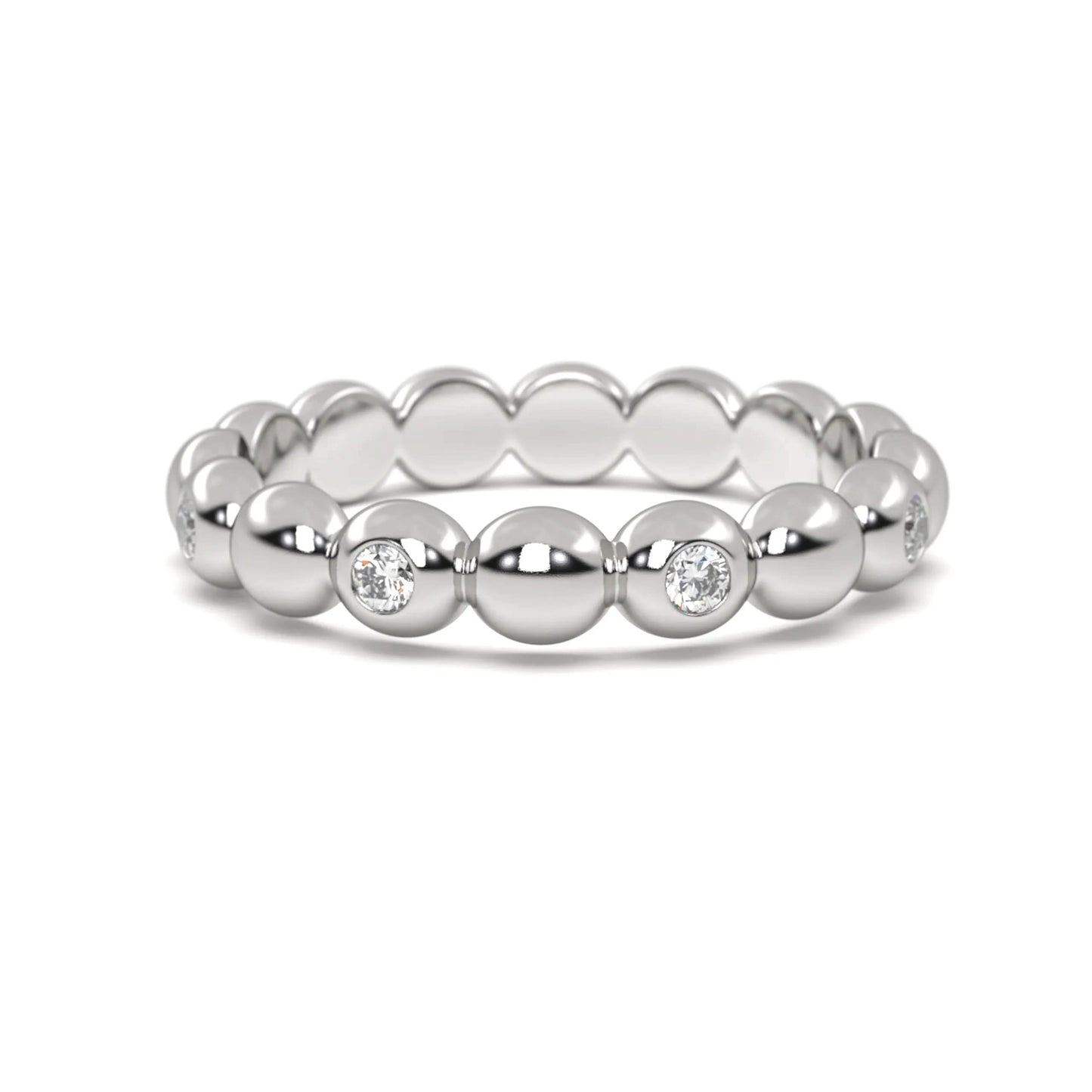 Spark Bead Silver Ring