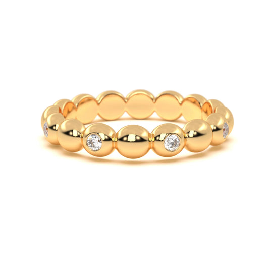 Spark Bead Silver Ring