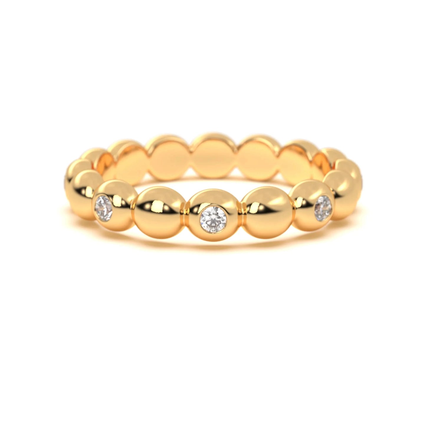 Spark Bead Silver Ring