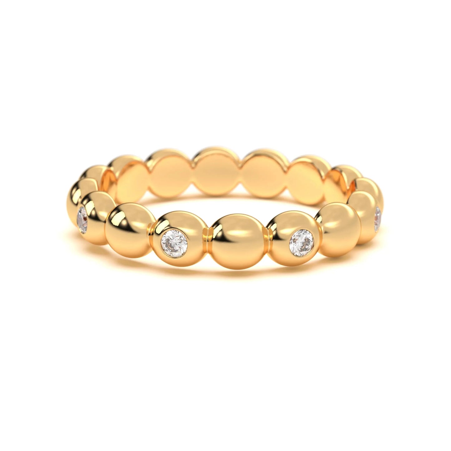 Spark Bead Silver Ring