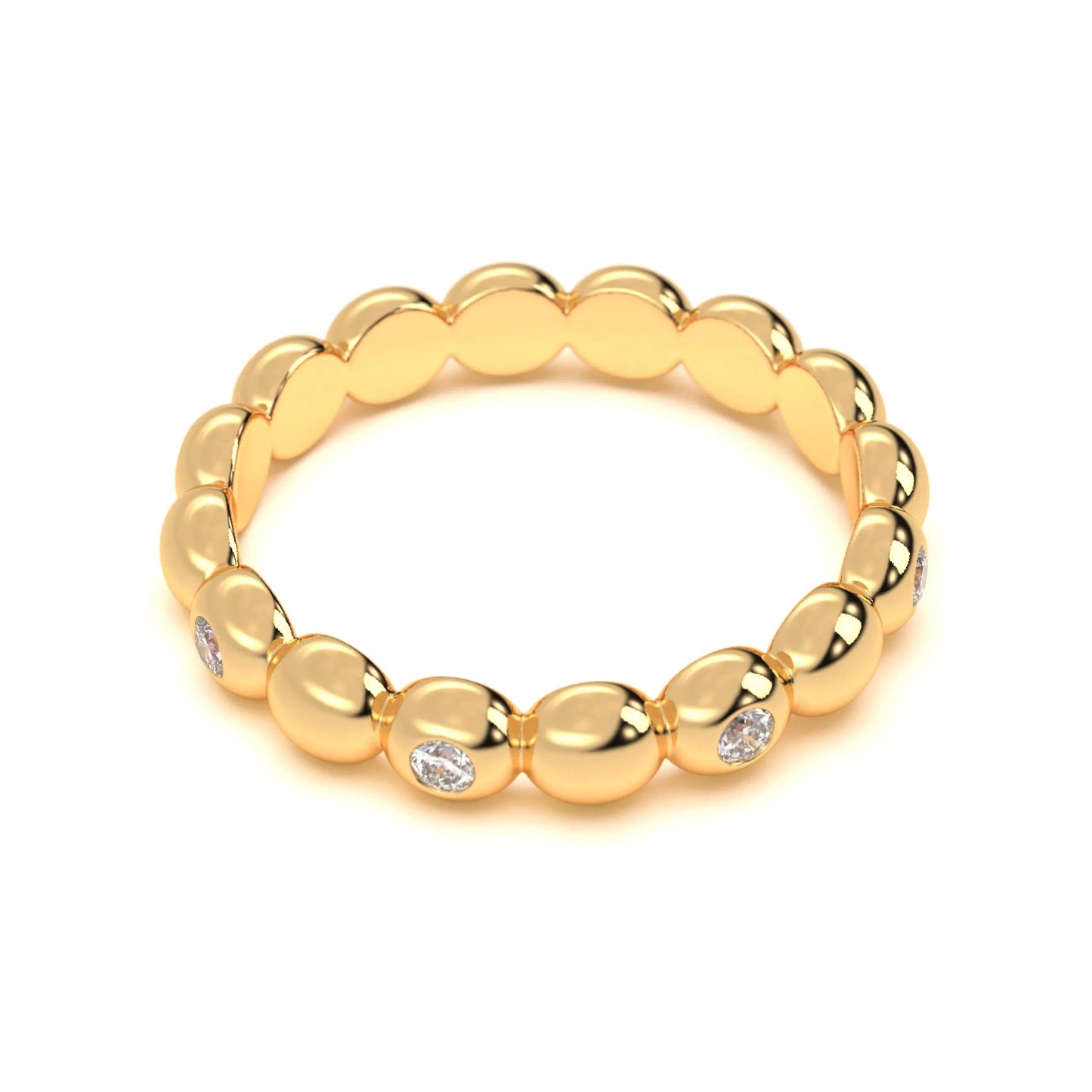 Spark Bead Silver Ring