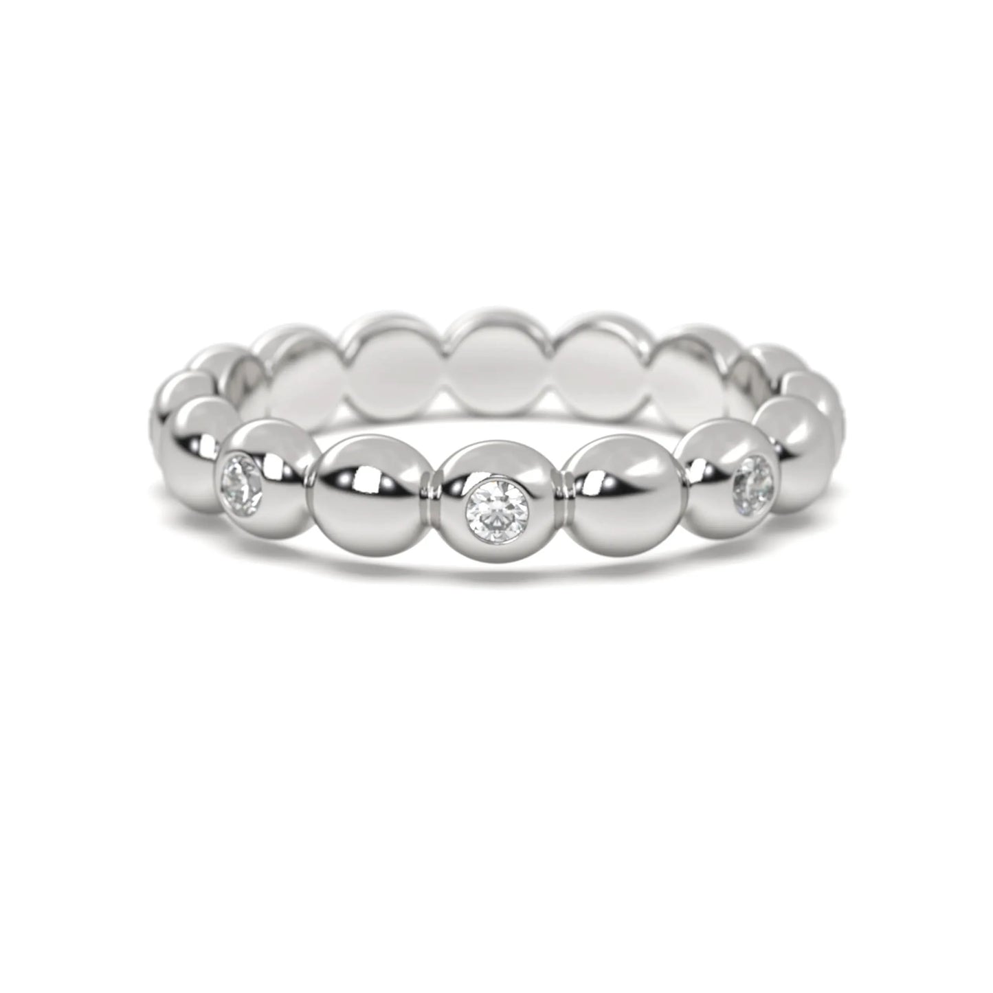 Spark Bead Silver Ring